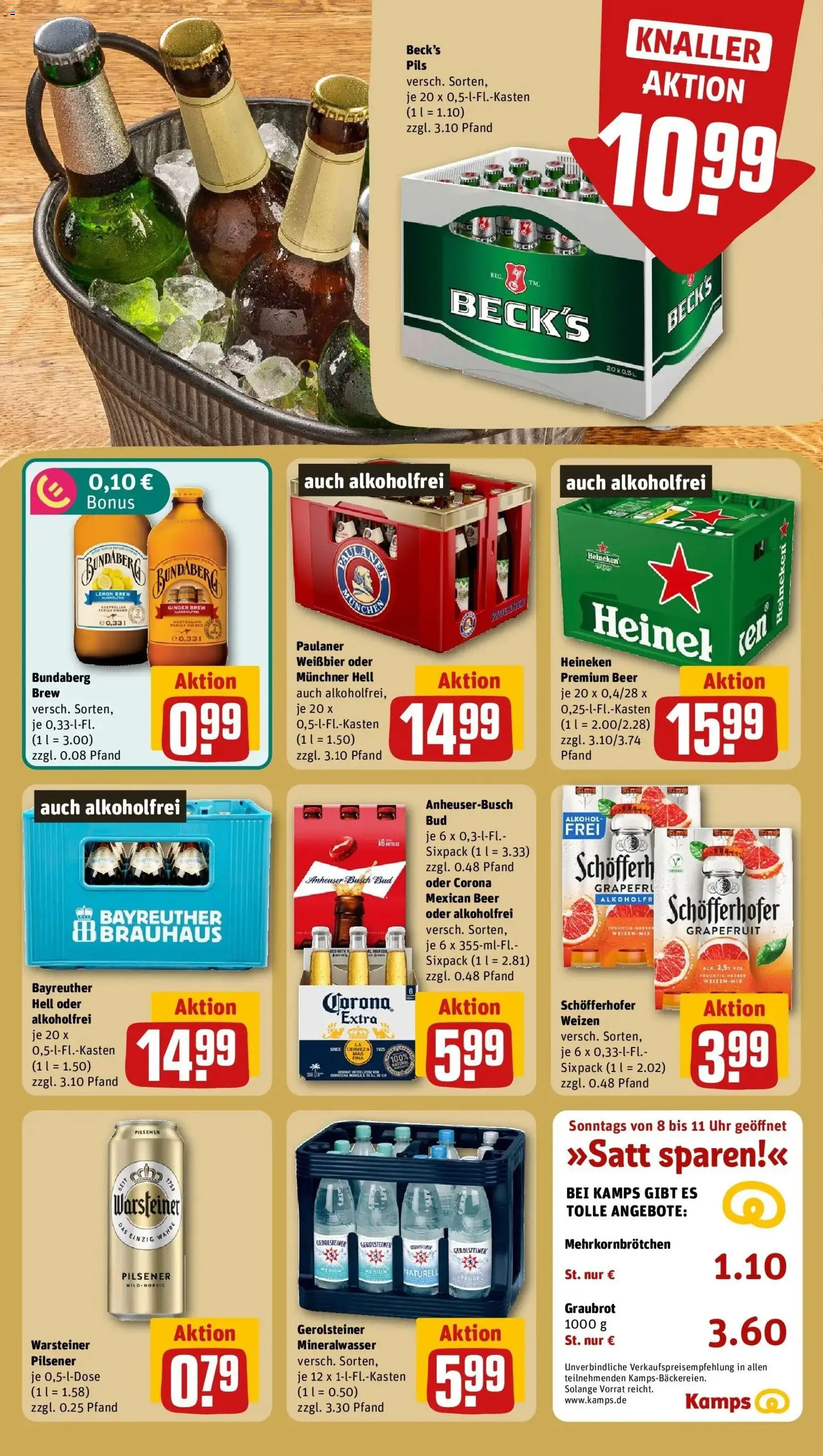 REWE Prospekt ab 19.10.2026 zum Blättern » Angebote | Seite: 19 | Produkte: Mineralwasser, Grapefruit, Uhr, Gerolsteiner