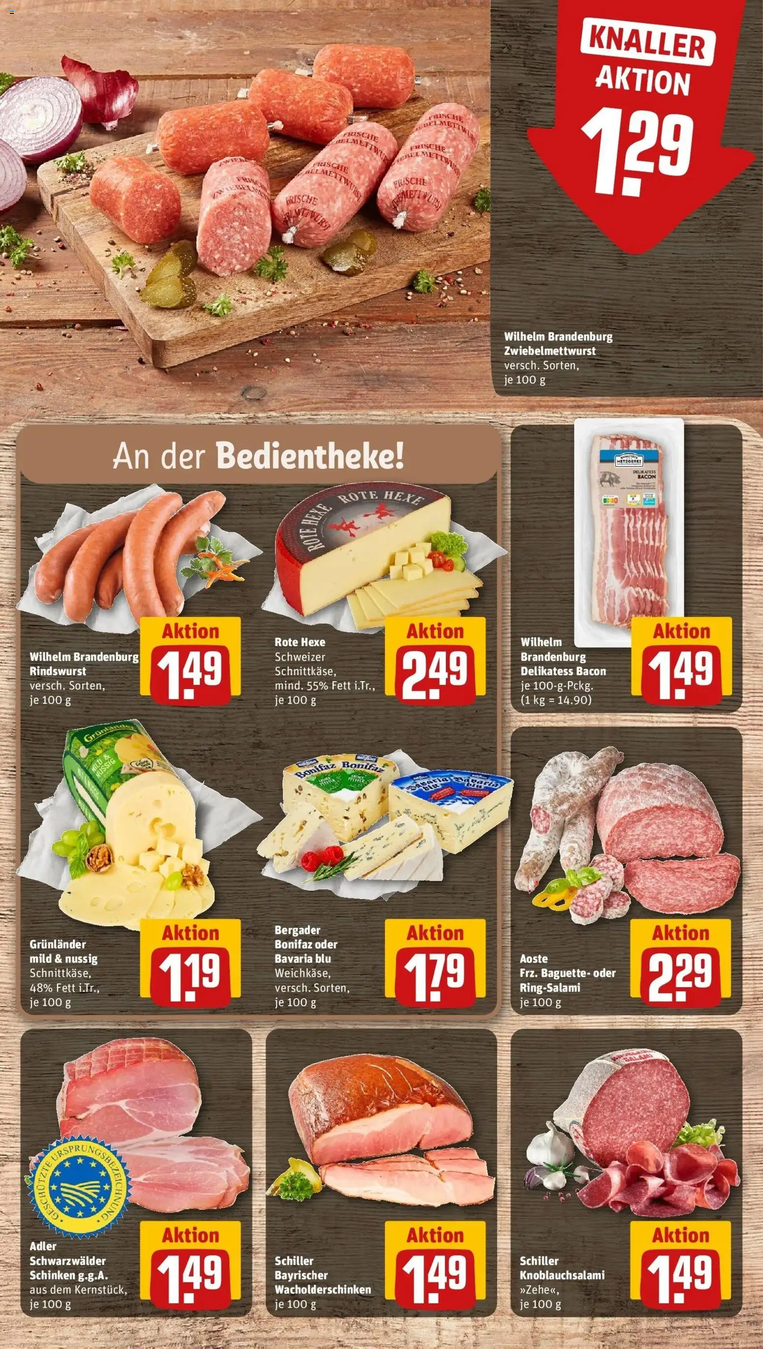 REWE Prospekt ab 24.08.2026 zum Blättern » Angebote | Seite: 10 | Produkte: Baguette, Grunlander, Pfeffer, Schinken