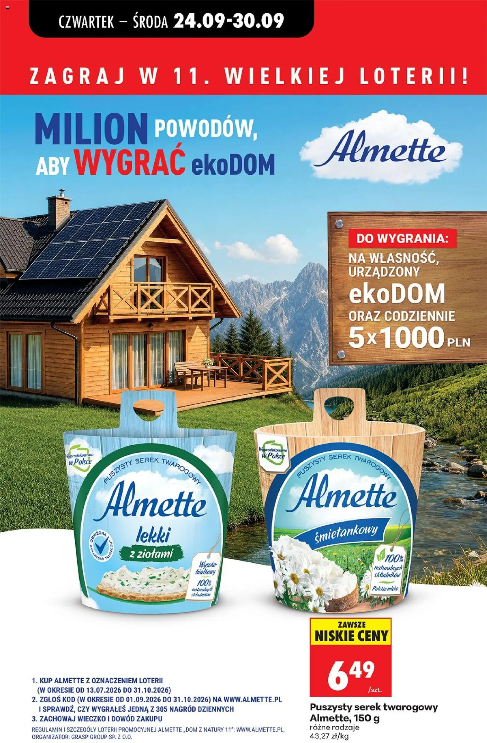 Biedronka Polsko leták - Codziennie niskie ceny od 24.09.2026 | Strana: 60 | Produkty: Mléko