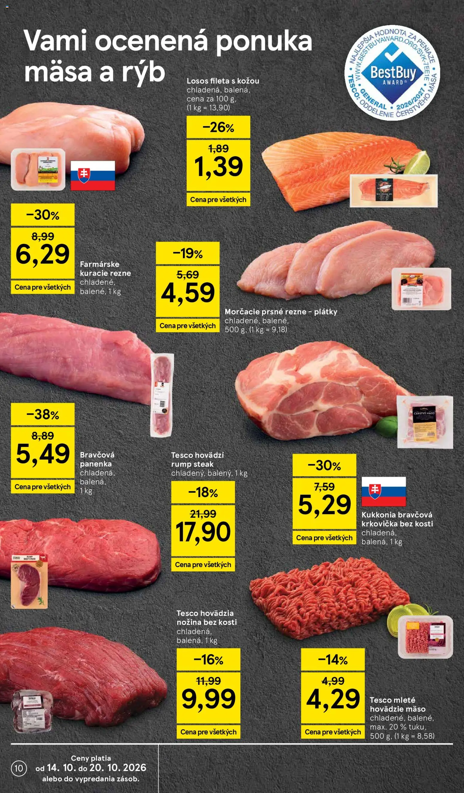 Nové Tesco akcie – leták je platný od 14.10.2026 | Strana: 10