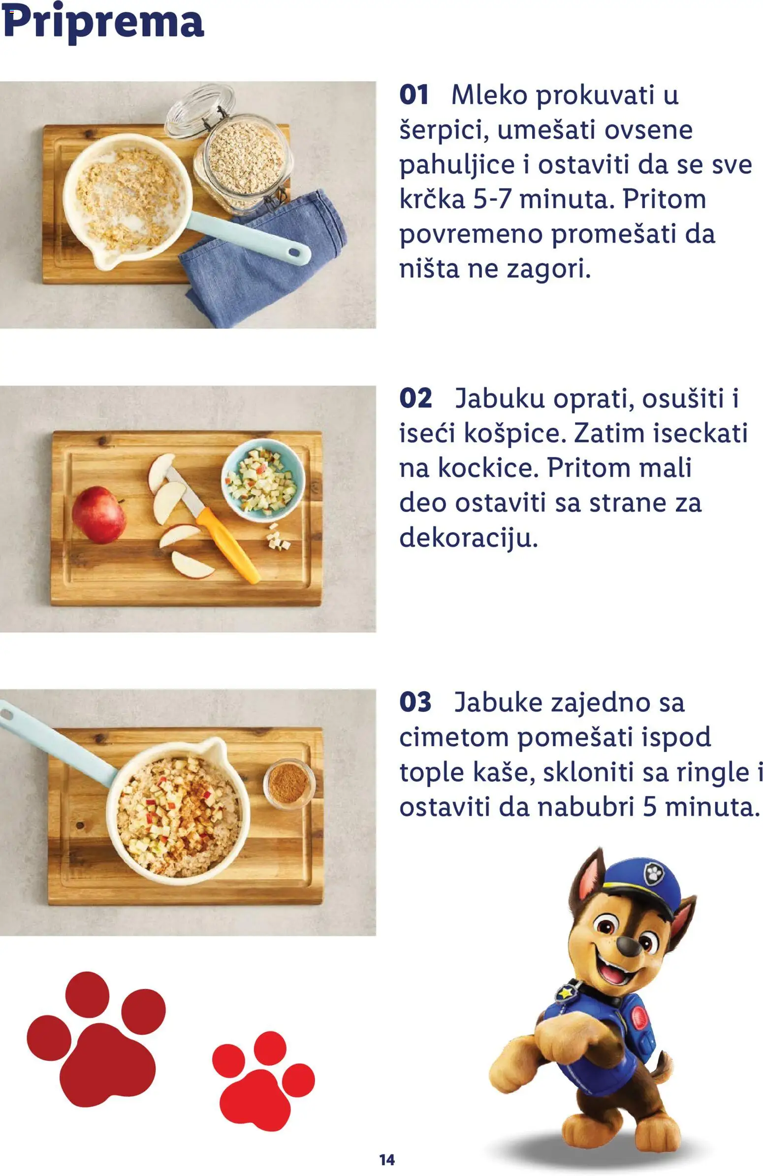 Lidl katalog - važi od 24.07.2026 | Strana: 14 | Proizvode: Pahuljice, Ovsene pahuljice, Mleko, Jabuke