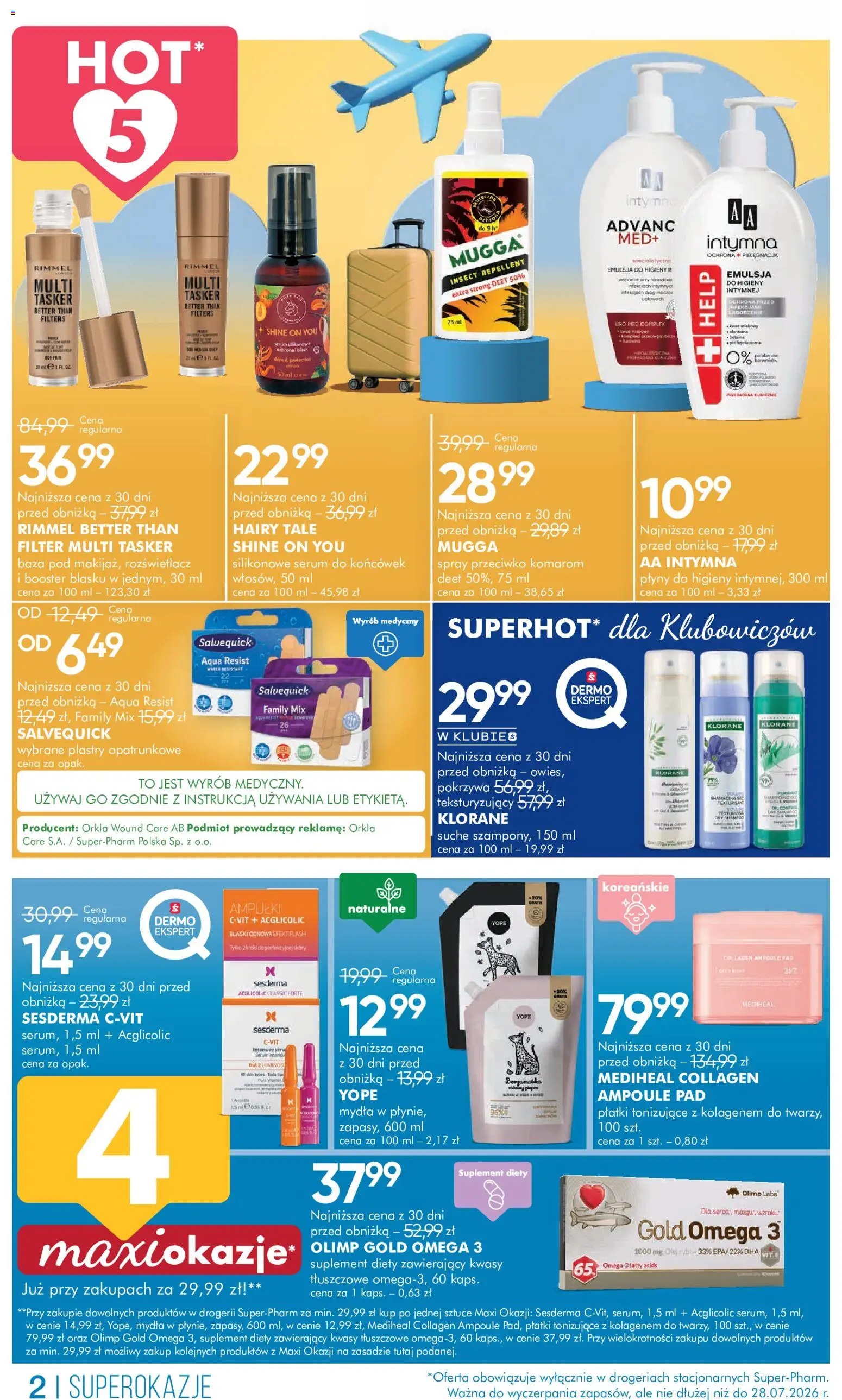 Super-pharm gazetka od 16.07.2026 | Strona: 2 | Produkty: Omega, Omega 3, Płatki, Ampułki