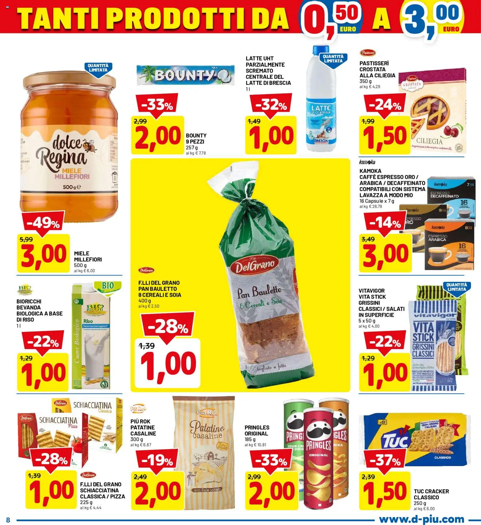 Volantino D Più del 14.05.2026 | Pagina: 8 | Prodotti: Caffè, Riso, Latte, Lavazza