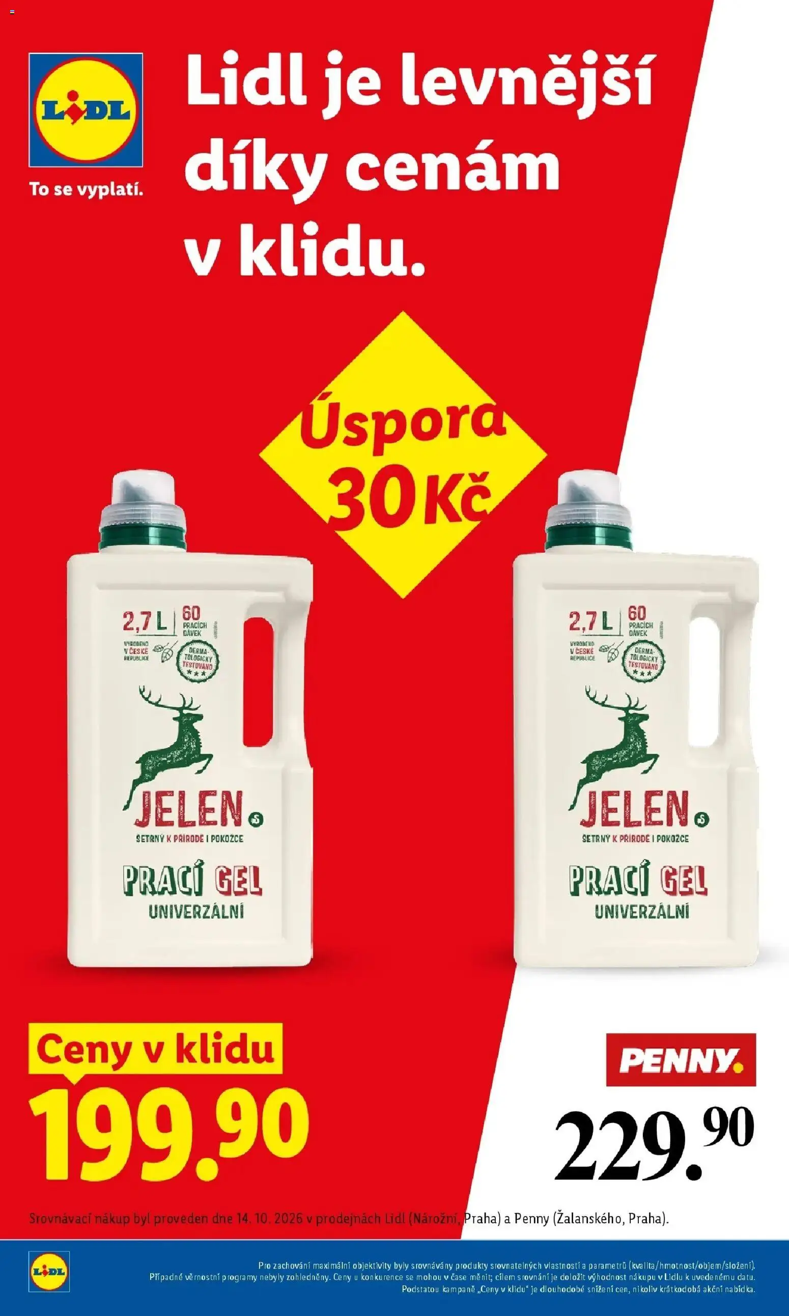 Lidl leták od 22.10.2026 - Nový akční leták | Strana: 5 | Produkty: Prací gel, Jelen