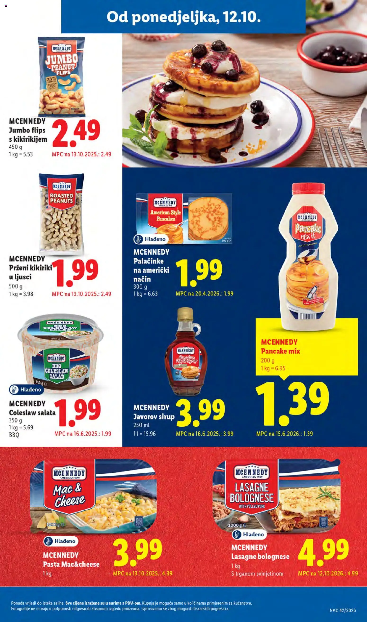 Lidl katalog | vrijedi od 12.10.2026 | Stranica: 15 | Proizvodi: Flips, Kikiriki, Pasta, Sirup