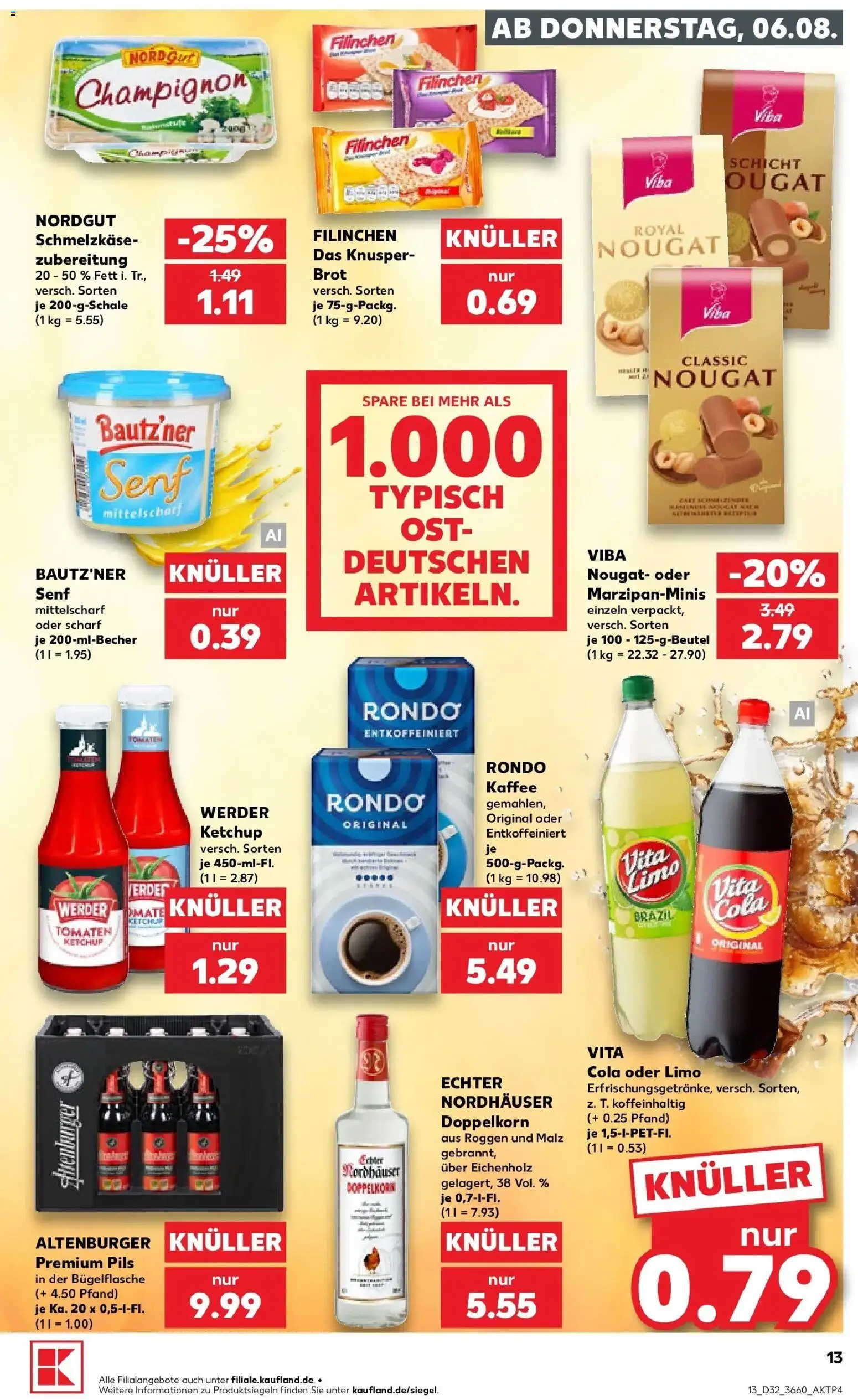 Prospekt Kaufland ab 06.08.2026 » Angebote Online zum Blättern | Seite: 13 | Produkte: Cola, Pils, Tomaten, Ketchup