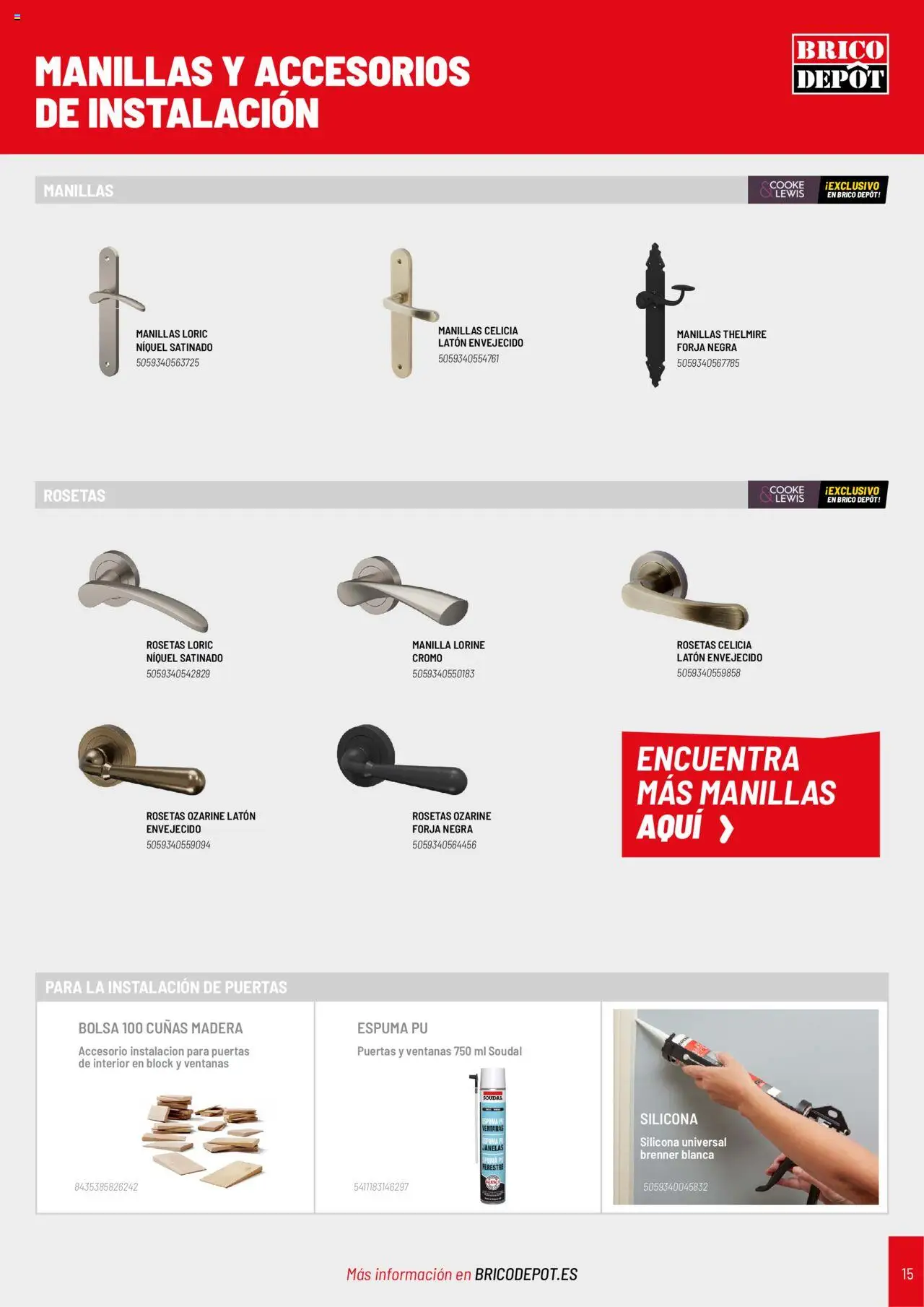 Brico Depôt Puertas y ventanas │ válido desde el 23/07/2025 | Página: 15 | Productos: Espuma, Bolsa, Puertas