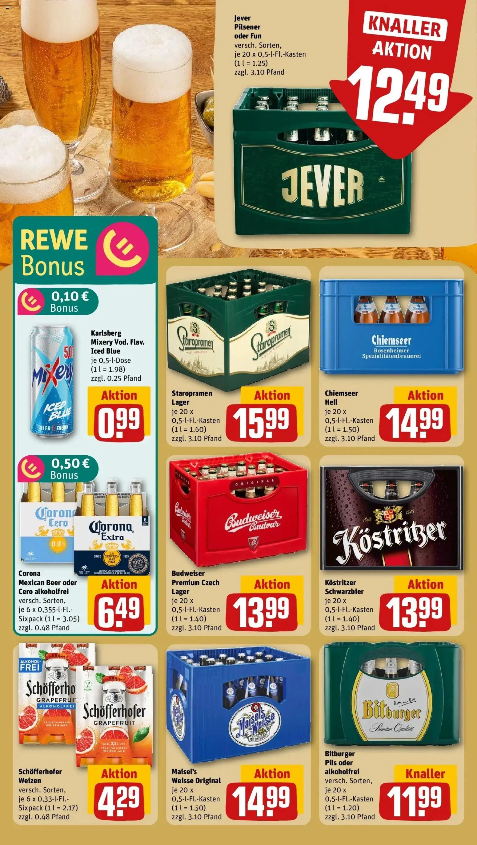 Rewe Prospekt Hohen Neuendorf Ot Bergfelde	 – gültig ab 09.03.2026 | Seite: 17 | Produkte: Bier, Jever, Budweiser, Mixery