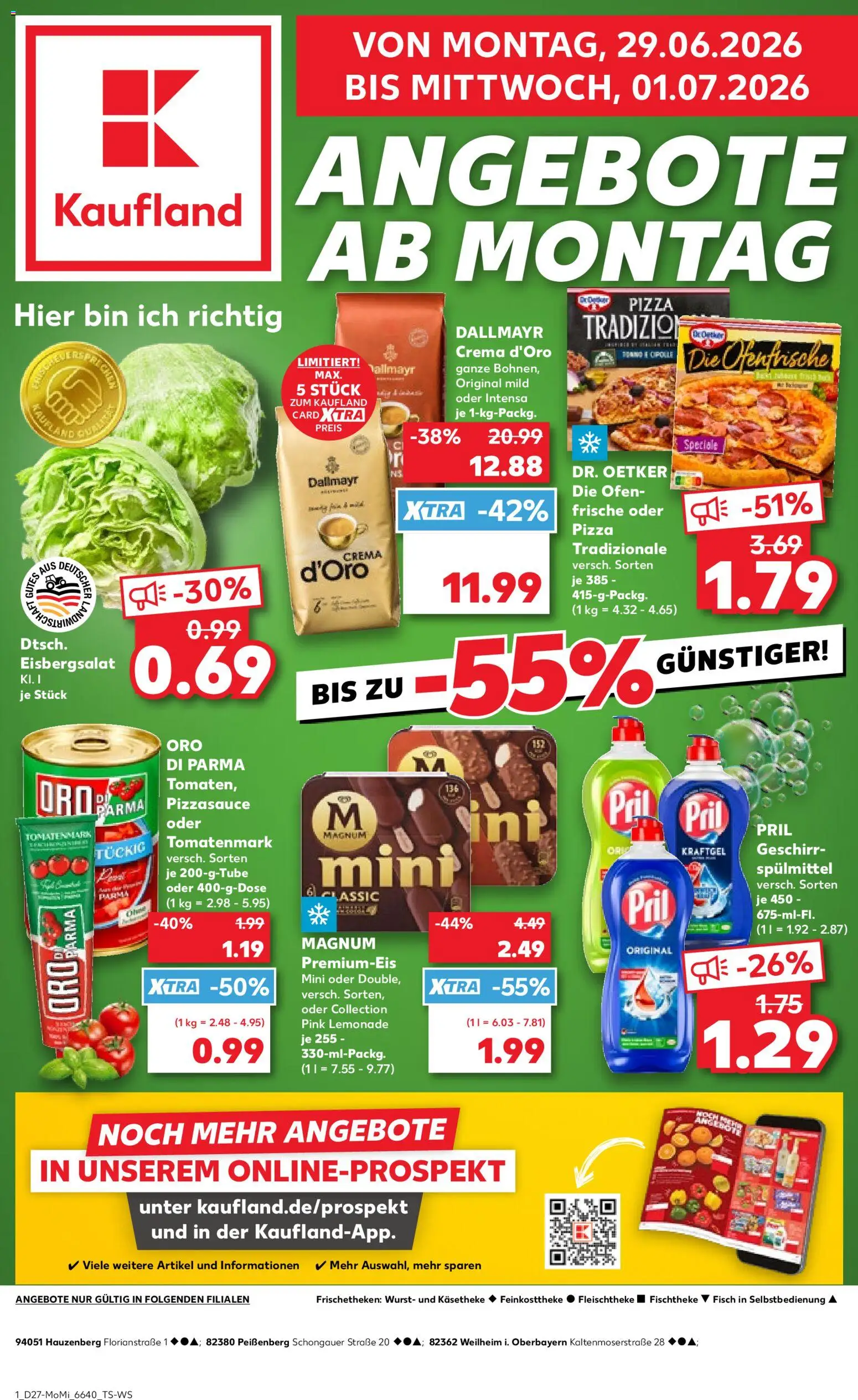 Kaufland Německo leták - Angebote ab Montag od 29.06.2026 | Strana: 1