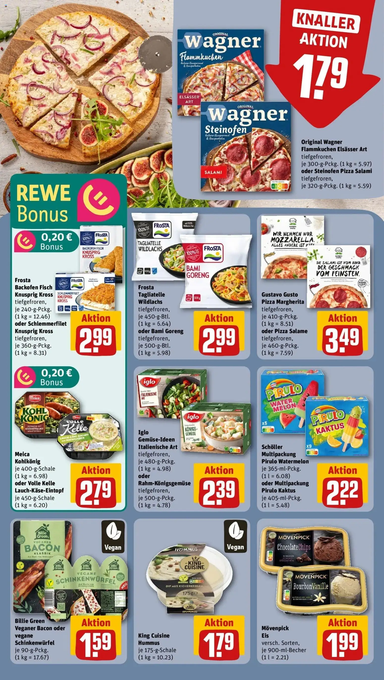 Rewe prospekt Bielefeld	 – gültig ab 22.02.2026 | Seite: 16 | Produkte: Gustavo gusto, Fisch, Pizza, Eis