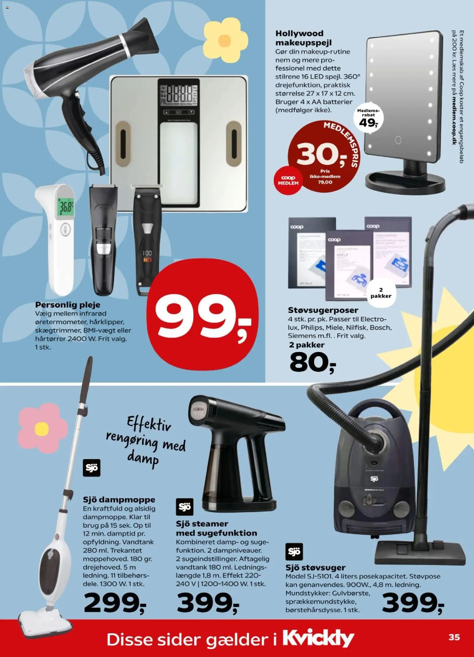 Kvickly tilbudsavis – gyldig fra 17/07/2026 | Side: 39 | Produkter: Makeup, Batterier, Støvsuger, Hårtørrer