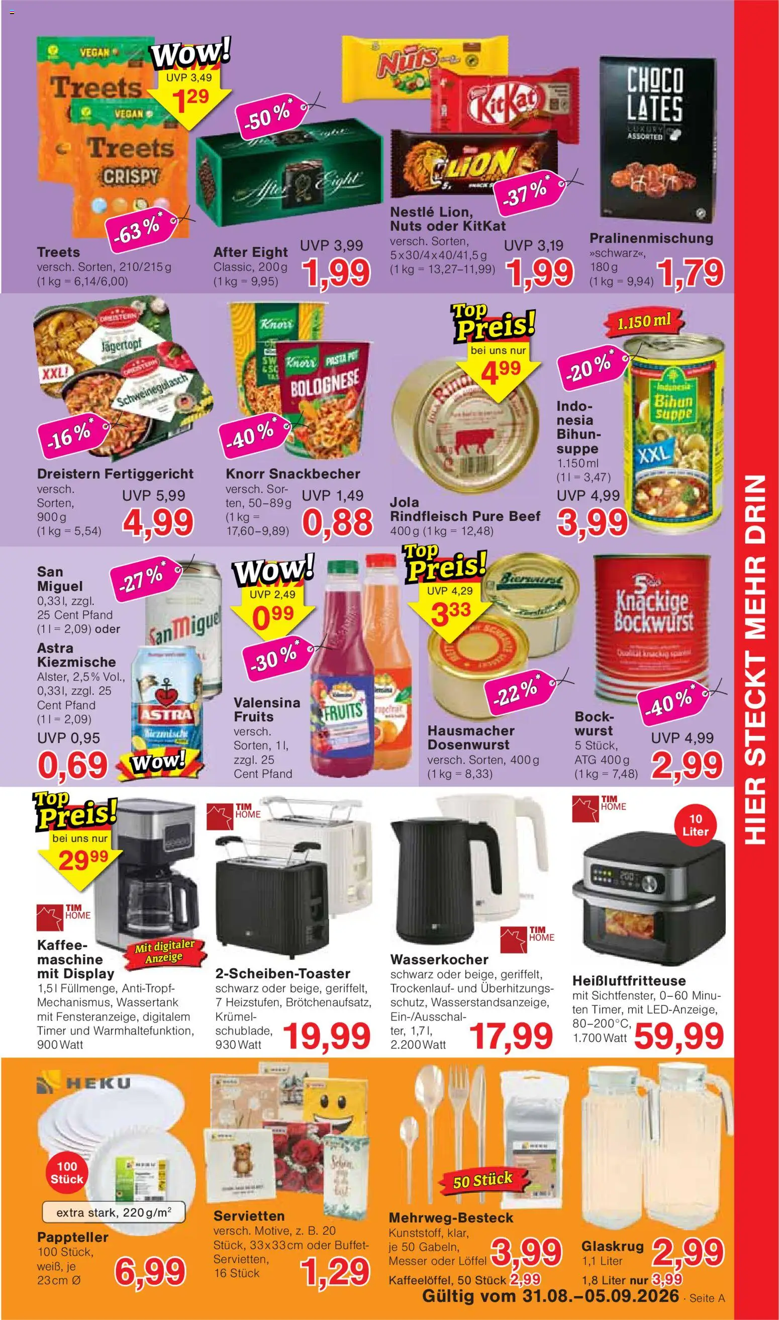 Wiglo Wunderland Prospekt – gültig ab 31.08.2026 | Seite: 5 | Produkte: Astra, Knorr, Wurst, Rindfleisch