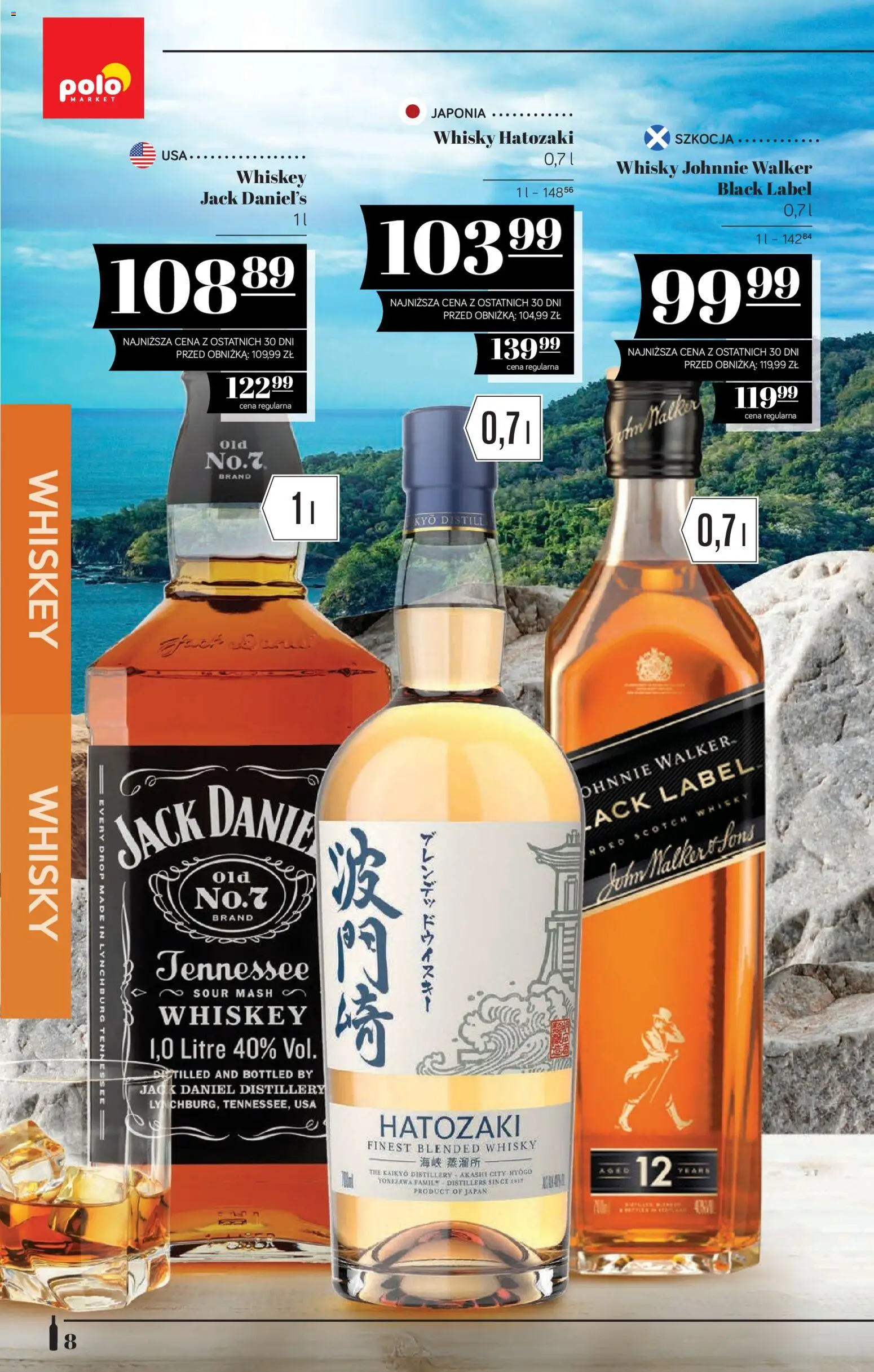POLOmarket katalog - Alkoholi od 30.07.2026 | Strona: 8 | Produkty: Jack Daniel's, Black Label, Whisky