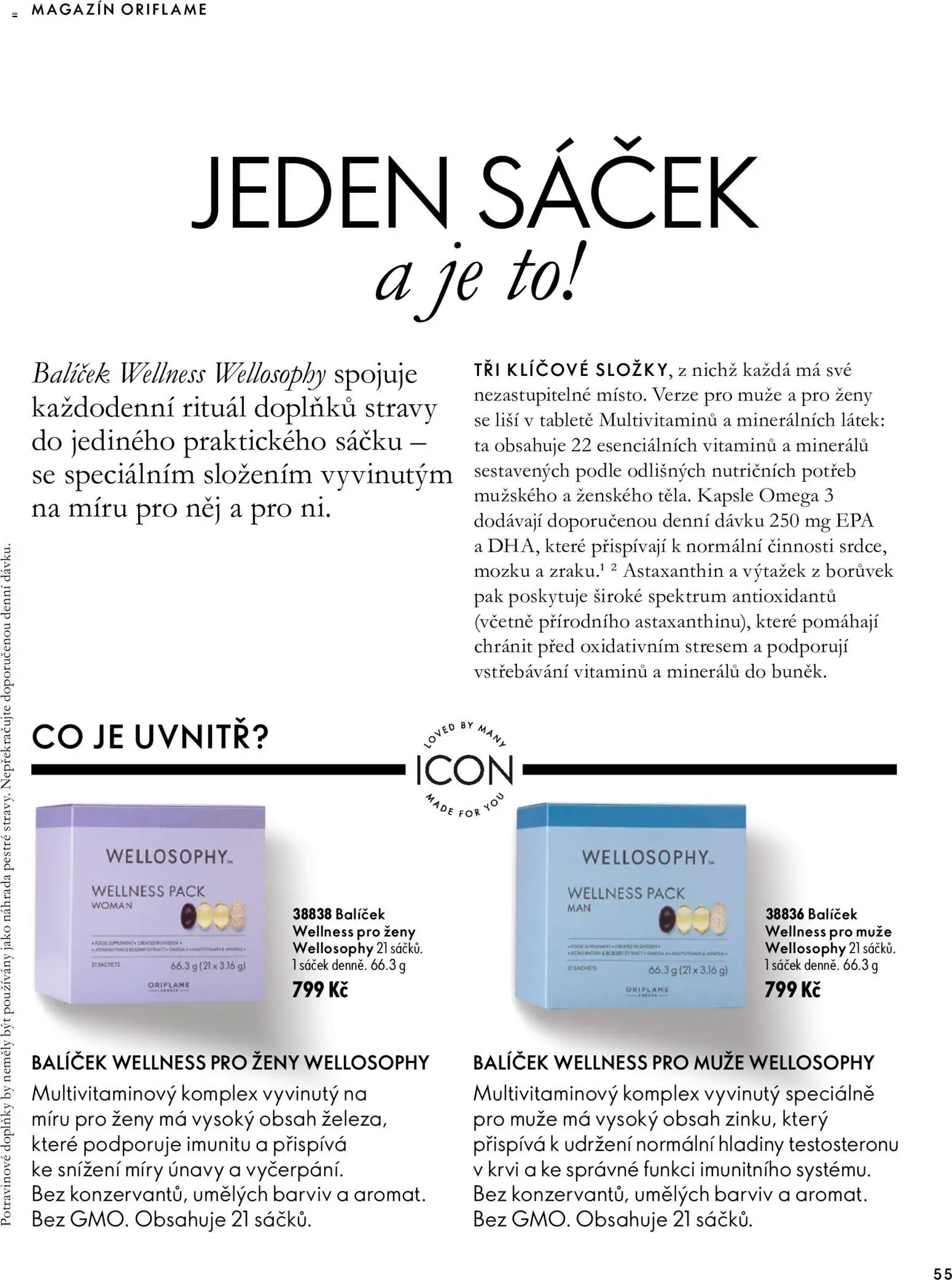 Oriflame katalog Novage+ Proceuticals od 30.09.2026 | Strana: 55 | Produkty: Omega 3, Kapsle, Omega, Sáček