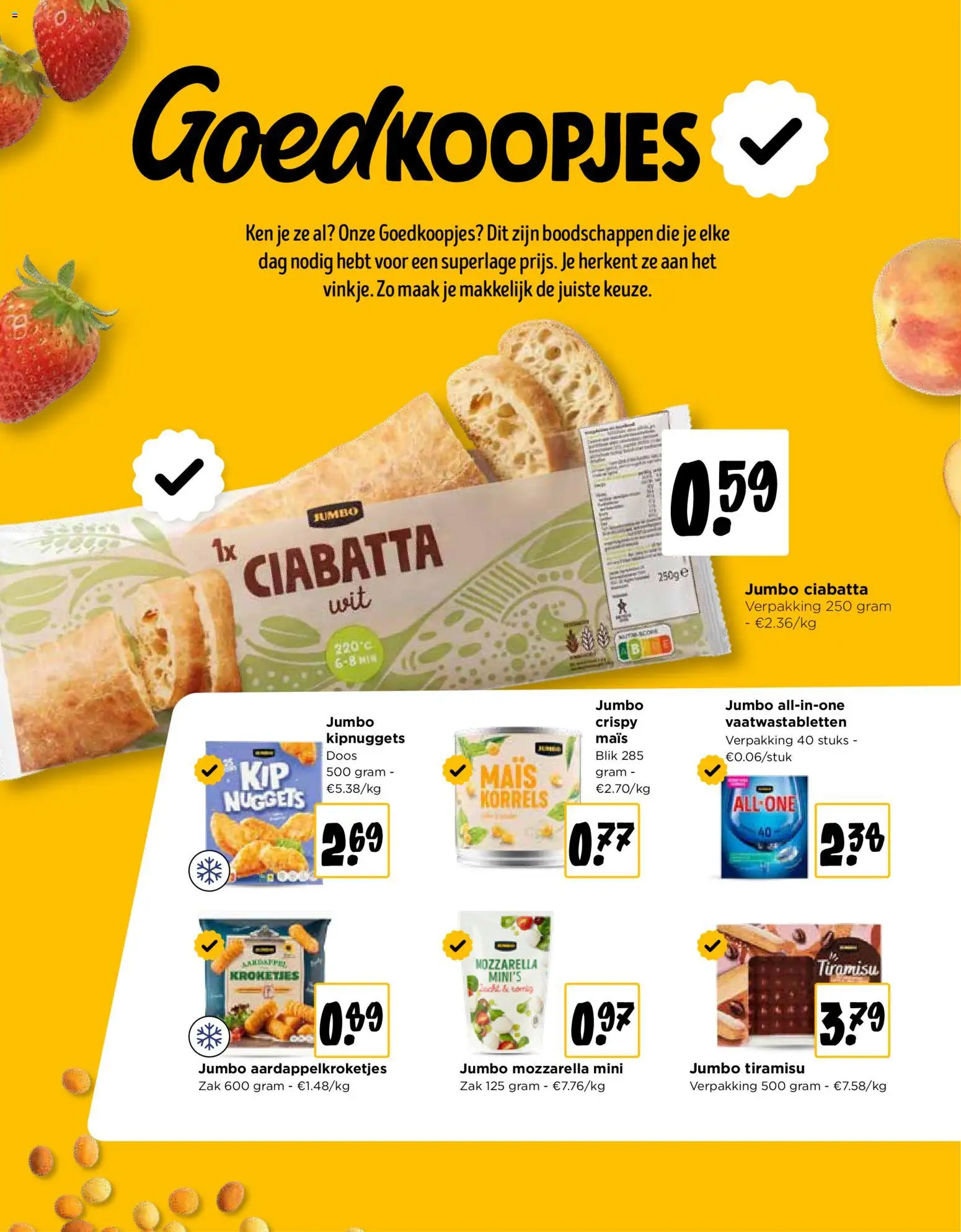 {H1} | Pagina: 10 | Producten: Maïs, Mozzarella, Vaatwastabletten, Aardappel