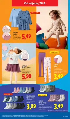 LUPILU Dječje čarape, 7 pari u setu, Visoki udio organskog pamuka, i elastansko vlakno (CREORA™), Veličine: 19-30 - Pregled kataloga iz trgovine Lidl, vrijedi od 24.08.2026 | Stranica: 33