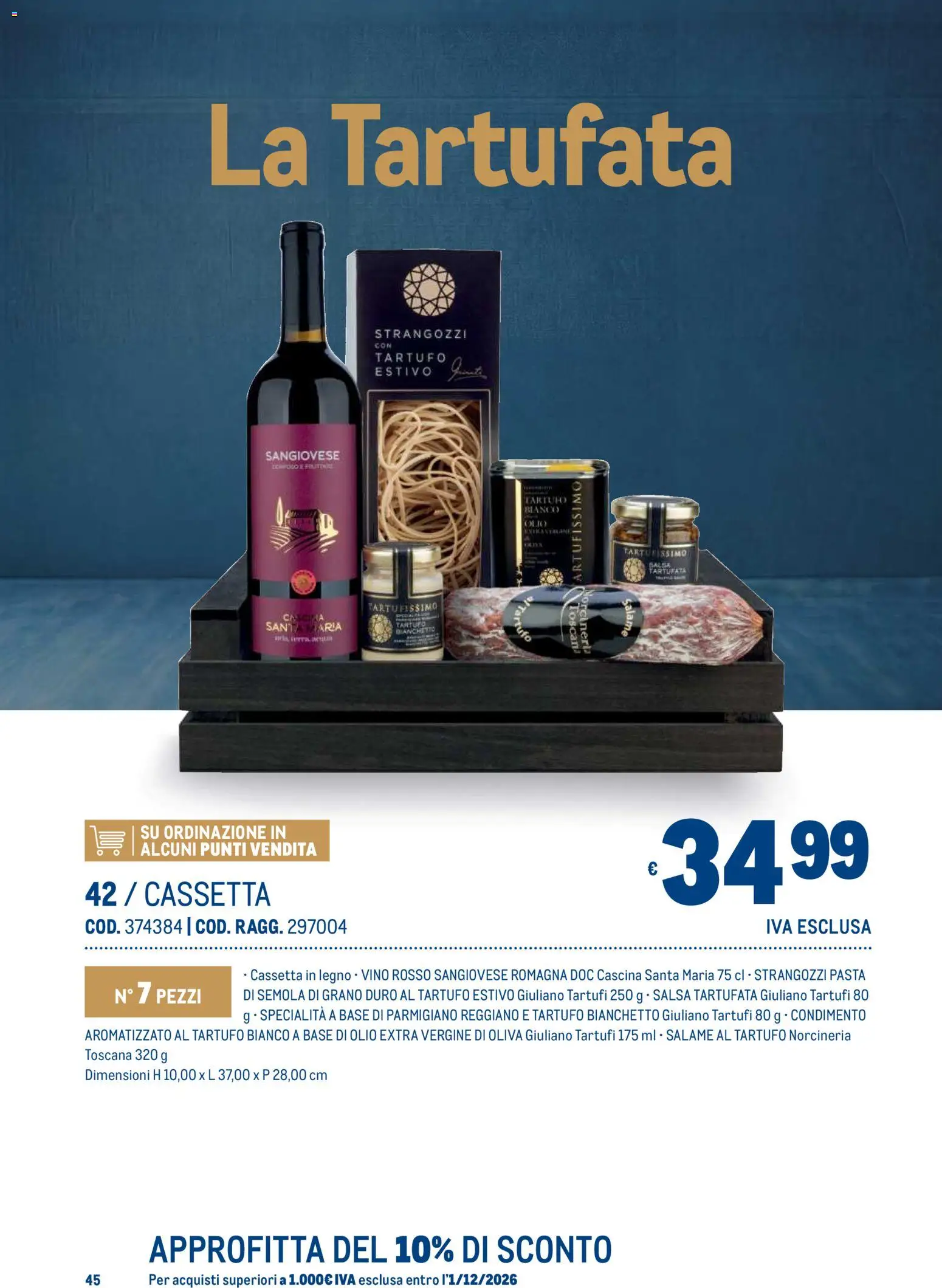 Volantino Metro del 19/10/2026 | Pagina: 45 | Prodotti: Salame, Salsa, Pasta di semola, Parmigiano