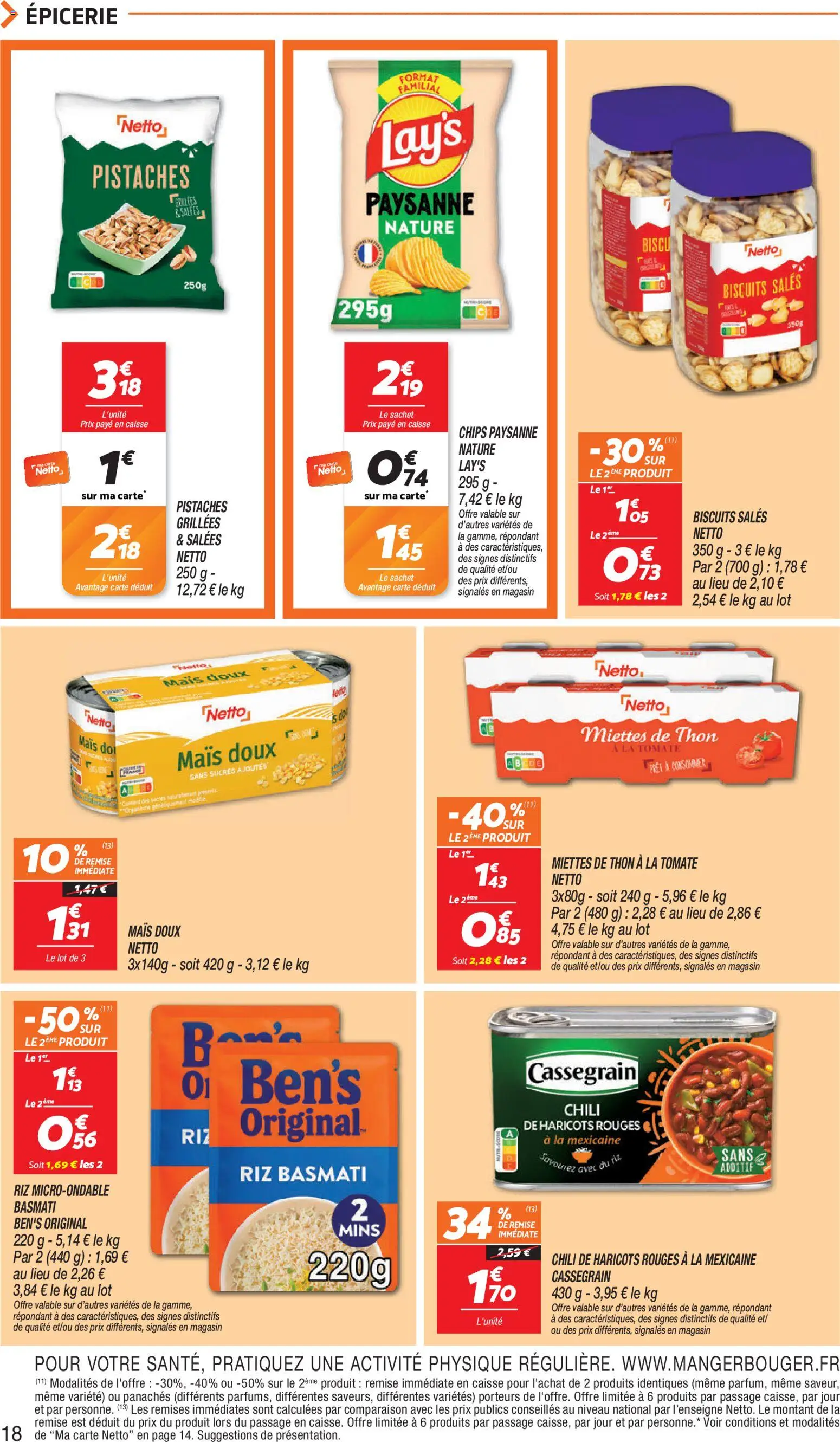 {H1} | Page: 18 | Produits: Cassegrain, Thon, Haricots rouges, Riz