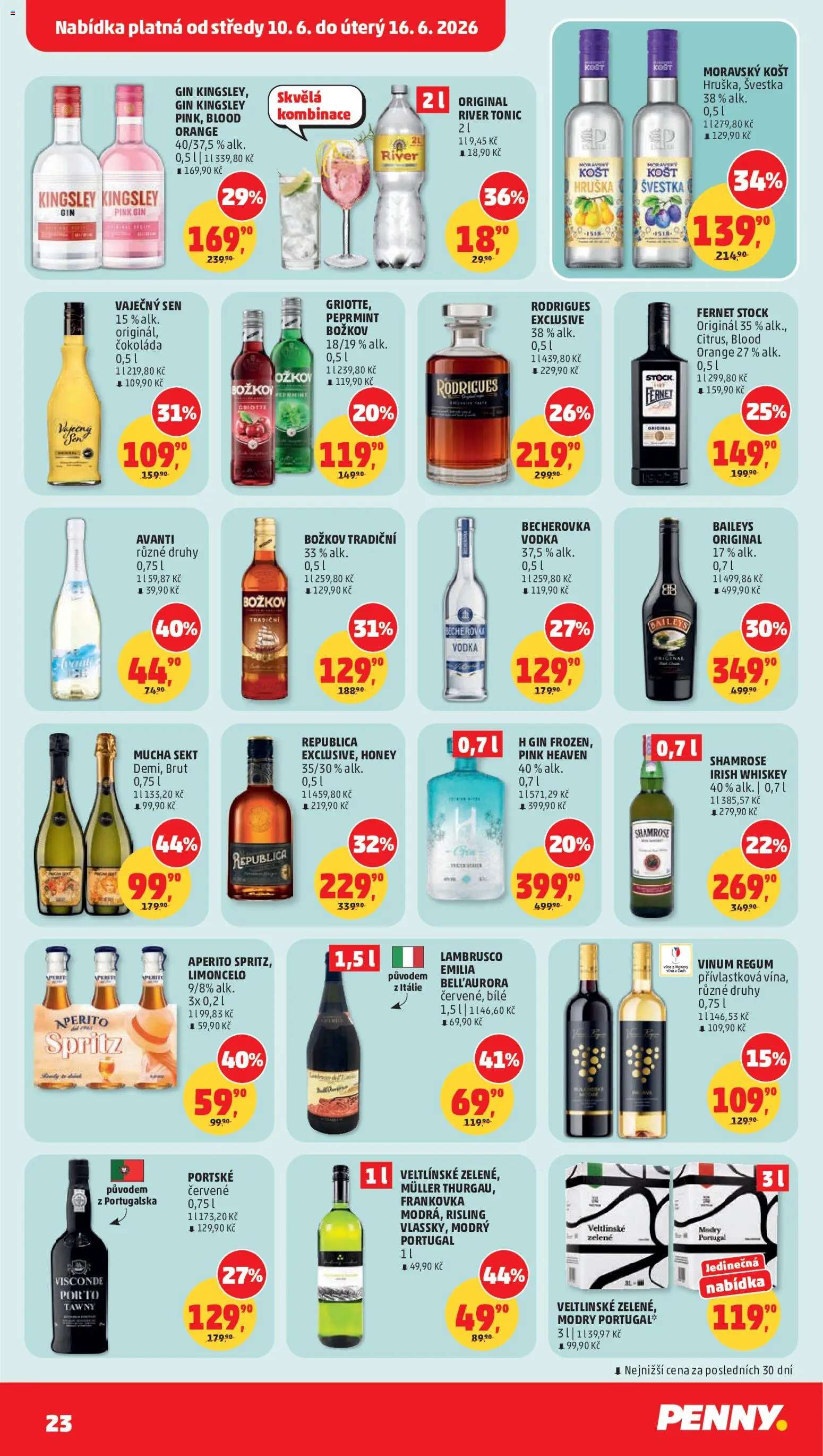 Penny Market leták od 10.06.2026 | Strana: 23 | Produkty: Gin, Spritz, Sekt, Božkov