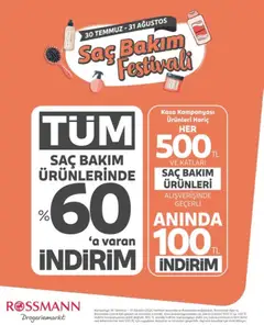30 Temmuz 2026 tarihinden itibaren geçerli olan Rossmann kataloğu önizlemesi
