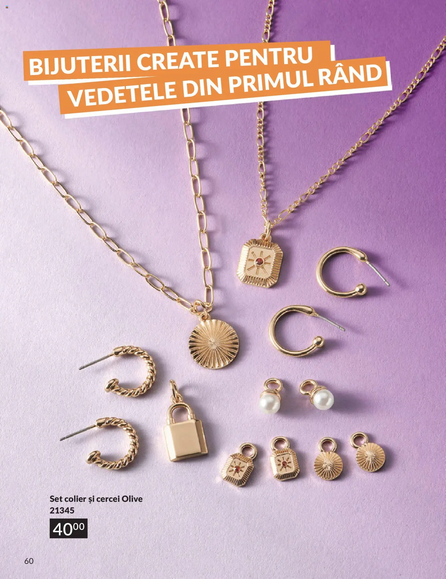 Noul catalog Avon – valabil de la 09.07.2026 | Pagină: 60 | Produse: Cercei, Colier