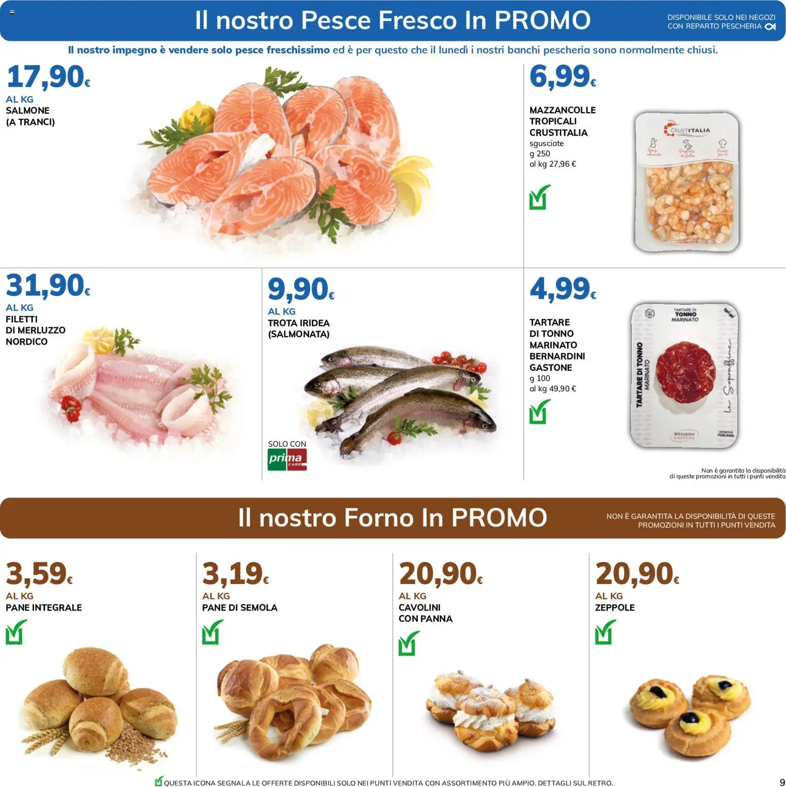 Volantino Basko del 16.06.2026 | Pagina: 9 | Prodotti: Salmone, Panna, Trota, Tonno