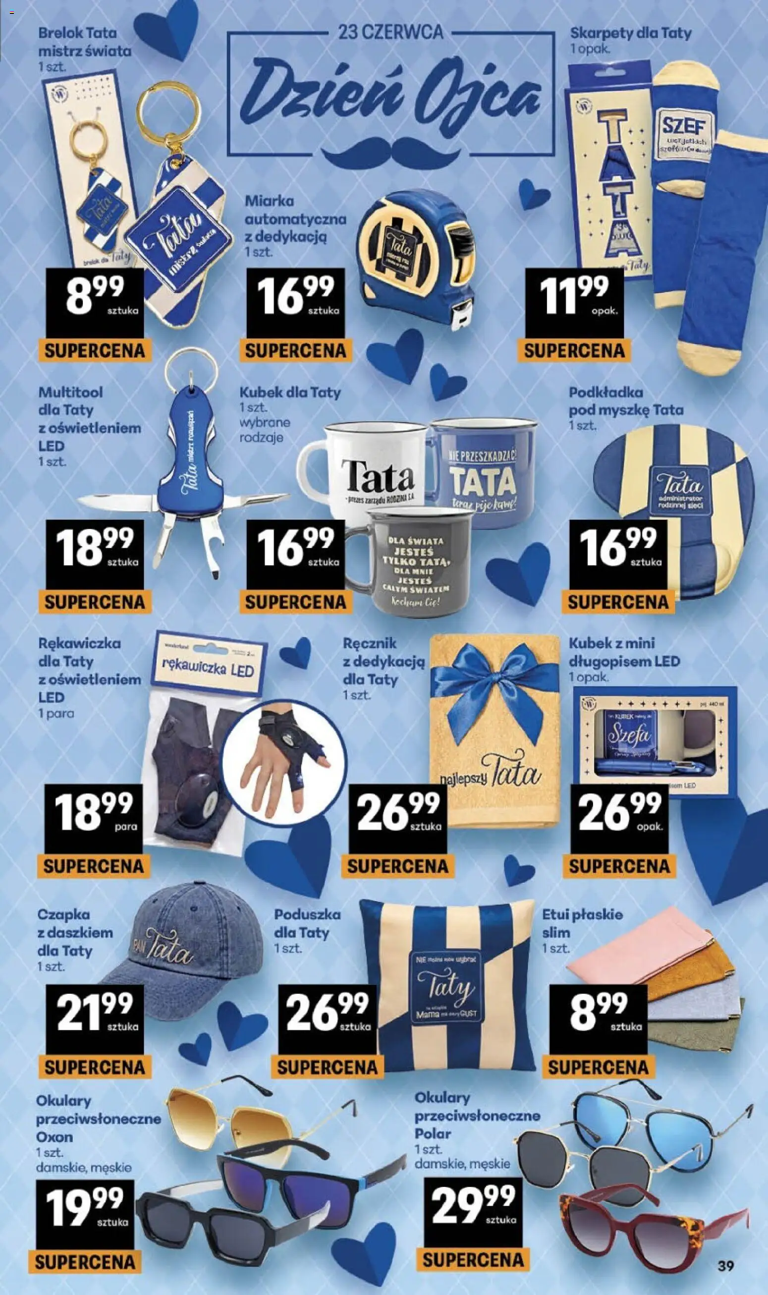 Delikatesy Centrum gazetka - Sklepy Własne od 18.06.2026 | Strona: 39 | Produkty: Okulary, Multitool, Poduszka, Okulary przeciwsłoneczne
