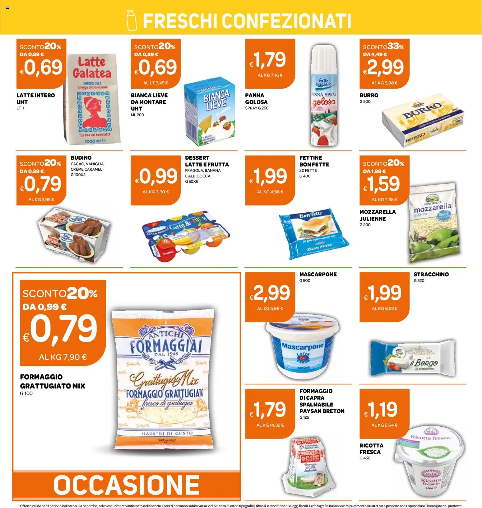 Volantino Ekom del 02.06.2026 | Pagina: 6 | Prodotti: Latte, Formaggio, Mascarpone, Budino