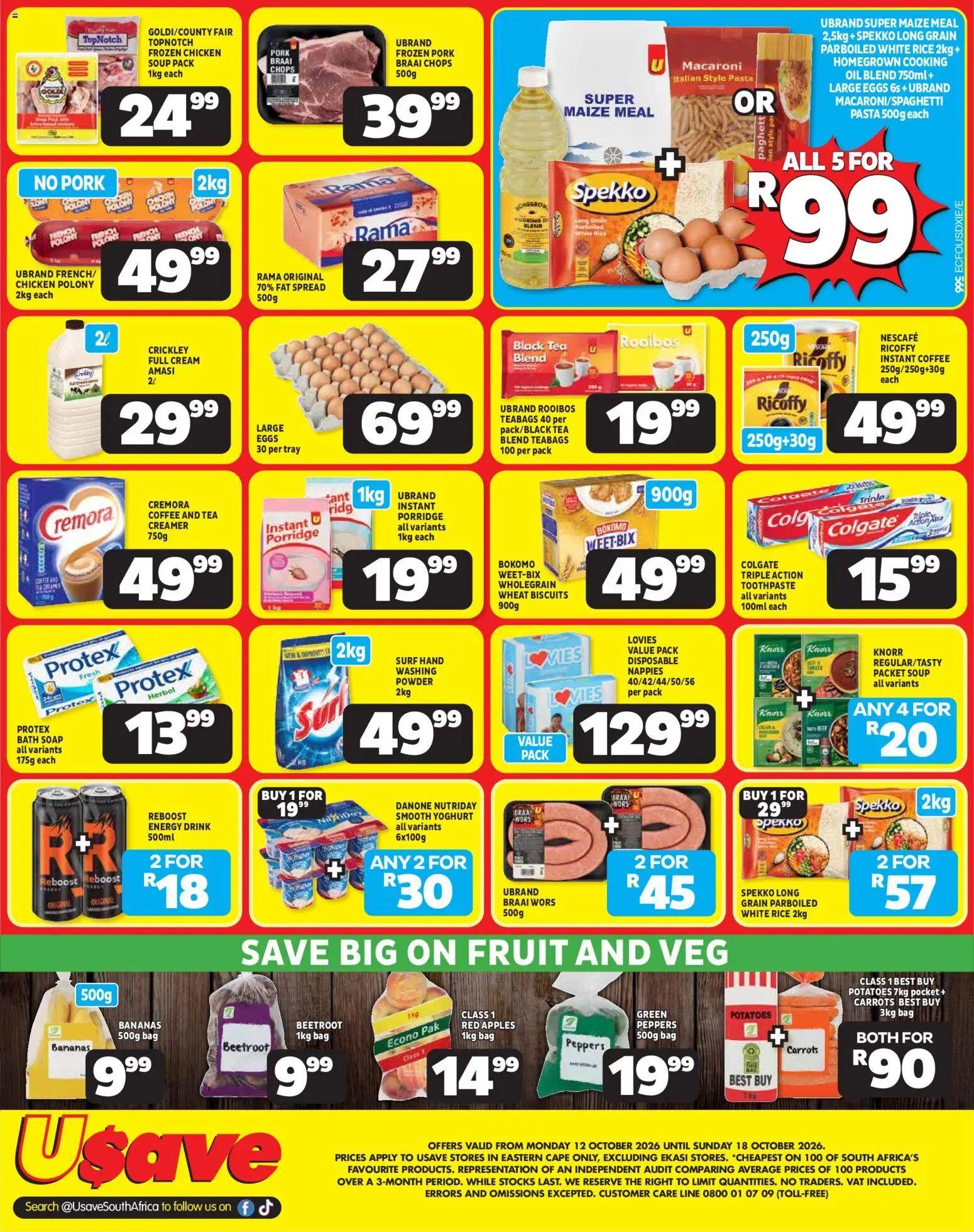 New Usave catalogue – valid from 12/10/2026 | Page: 2 | Products: Powder, Energy drink, Soap, Fruit