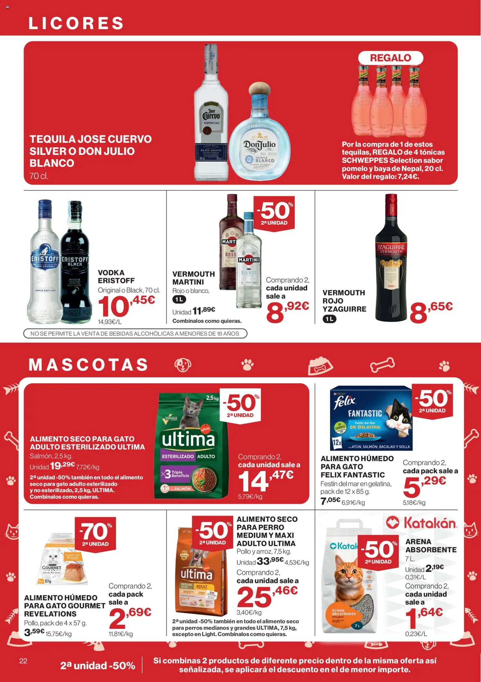 Supercor Canarias │ válido desde el 10/09/2026 | Página: 22 | Productos: Vodka, Bebidas, Agave, Pollo