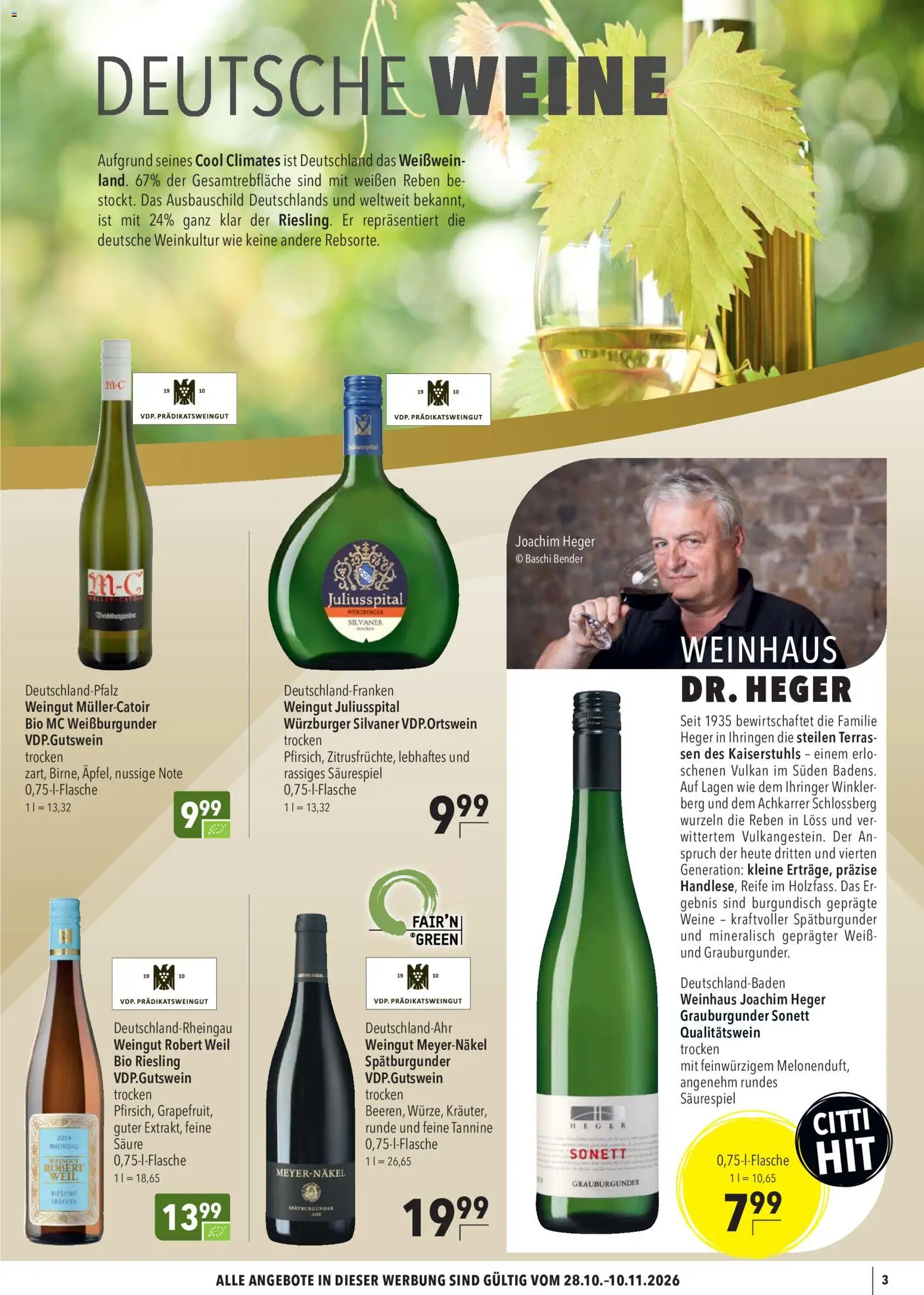 CITTI Markt Weine – gültig ab 28.10.2026 | Seite: 3 | Produkte: Weißwein