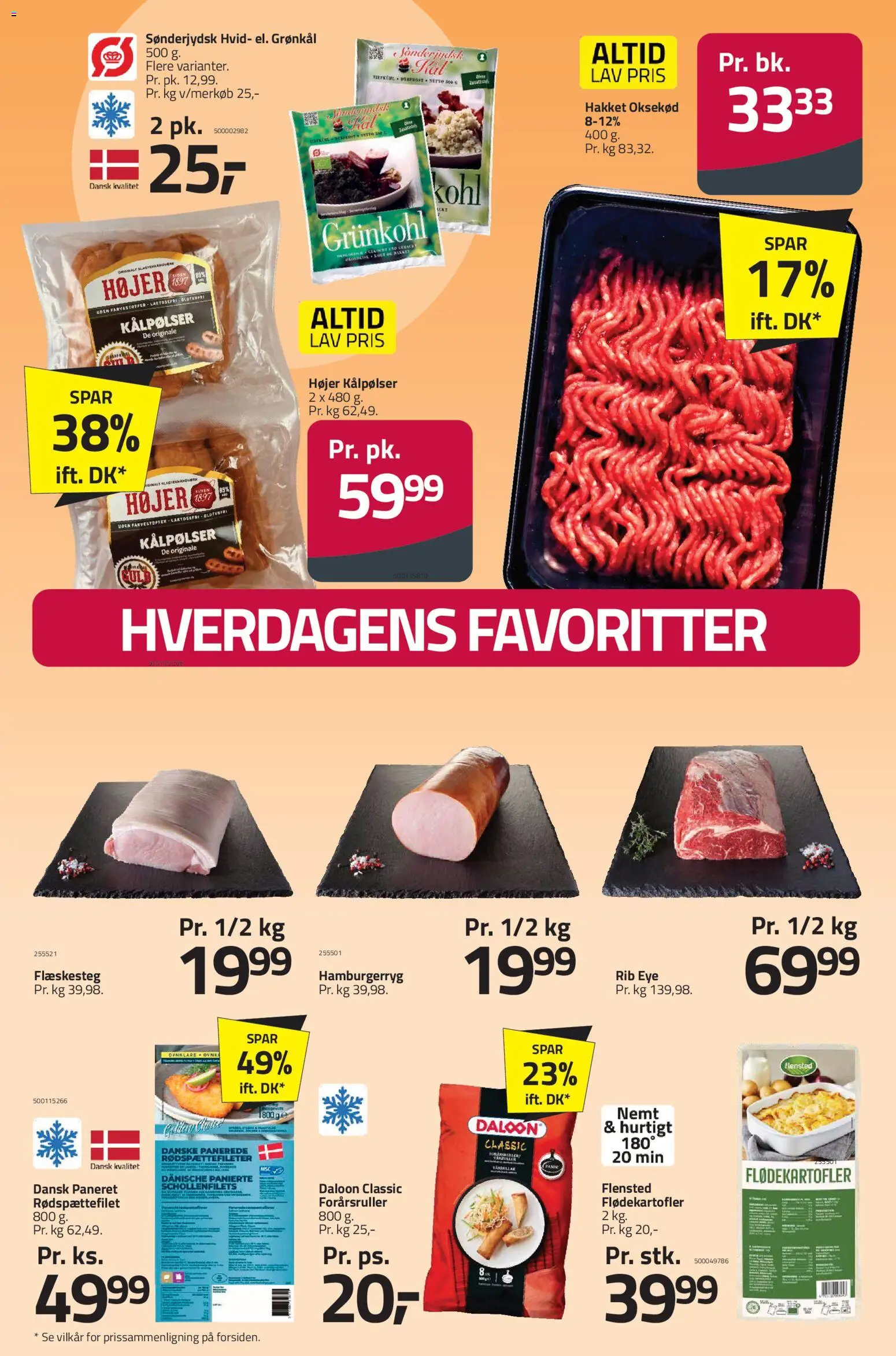 Fleggaard tilbudsavis – gyldig fra 23/09/2026 | Side: 45 | Produkter: Oksekød, Flæskesteg, Hamburgerryg, Grønkål