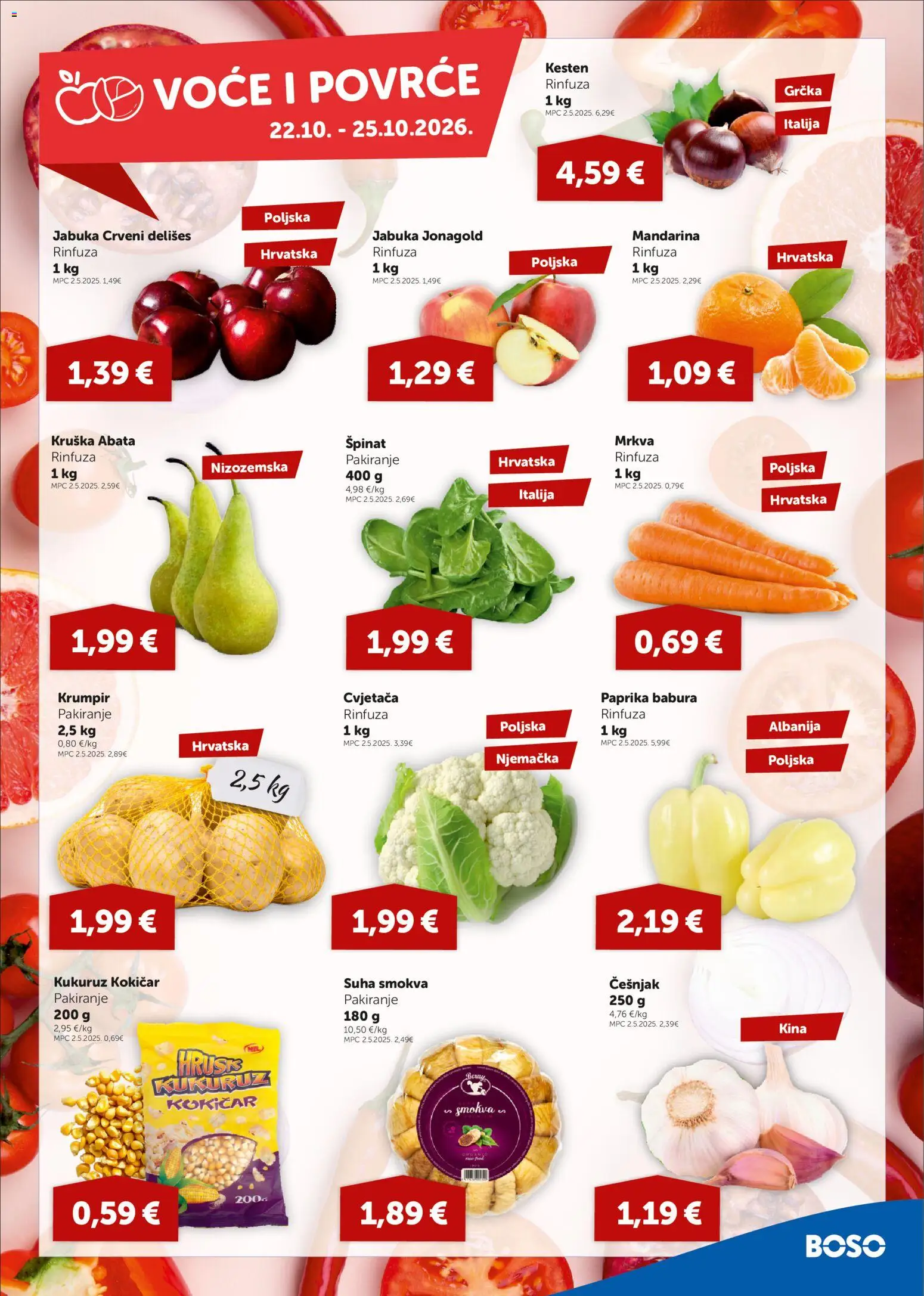Boso katalog | vrijedi od 22.10.2026 | Stranica: 3 | Proizvodi: Kesten, Mandarina, Voće, Jabuka