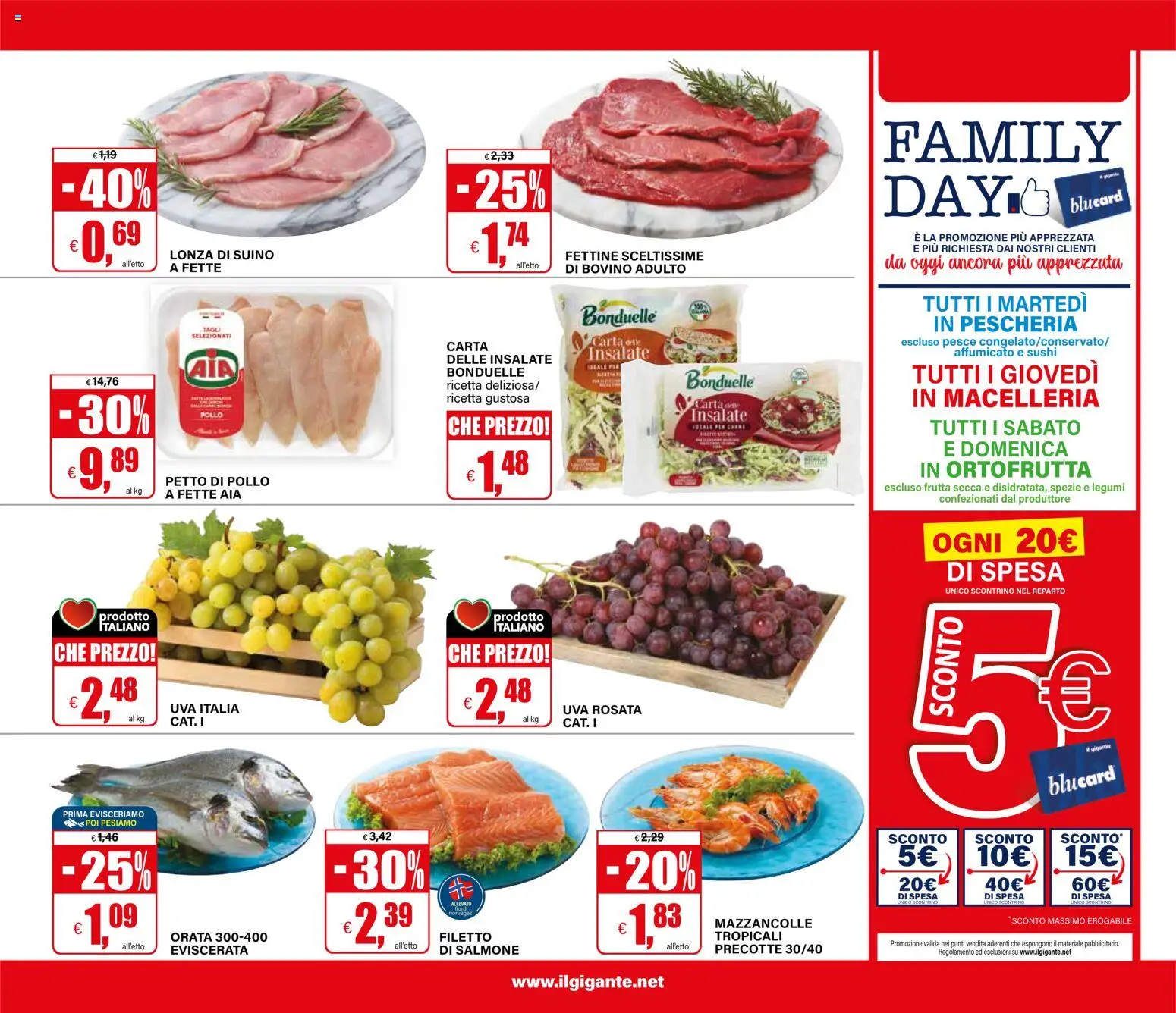 Volantino Il Gigante del 21/09/2026 | Pagina: 9 | Prodotti: Bovino, Salmone, Frutta, Suino
