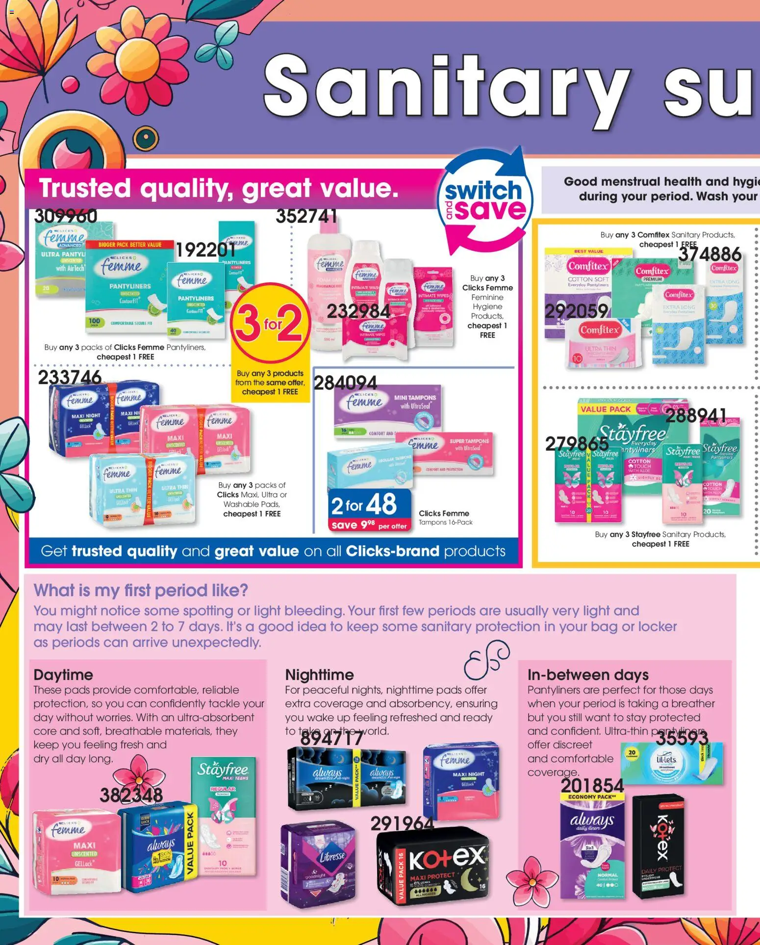 New Clicks catalogue – valid from 21.05.2026 | Page: 16 | Products: Lock, Pads, Fragrance, Switch