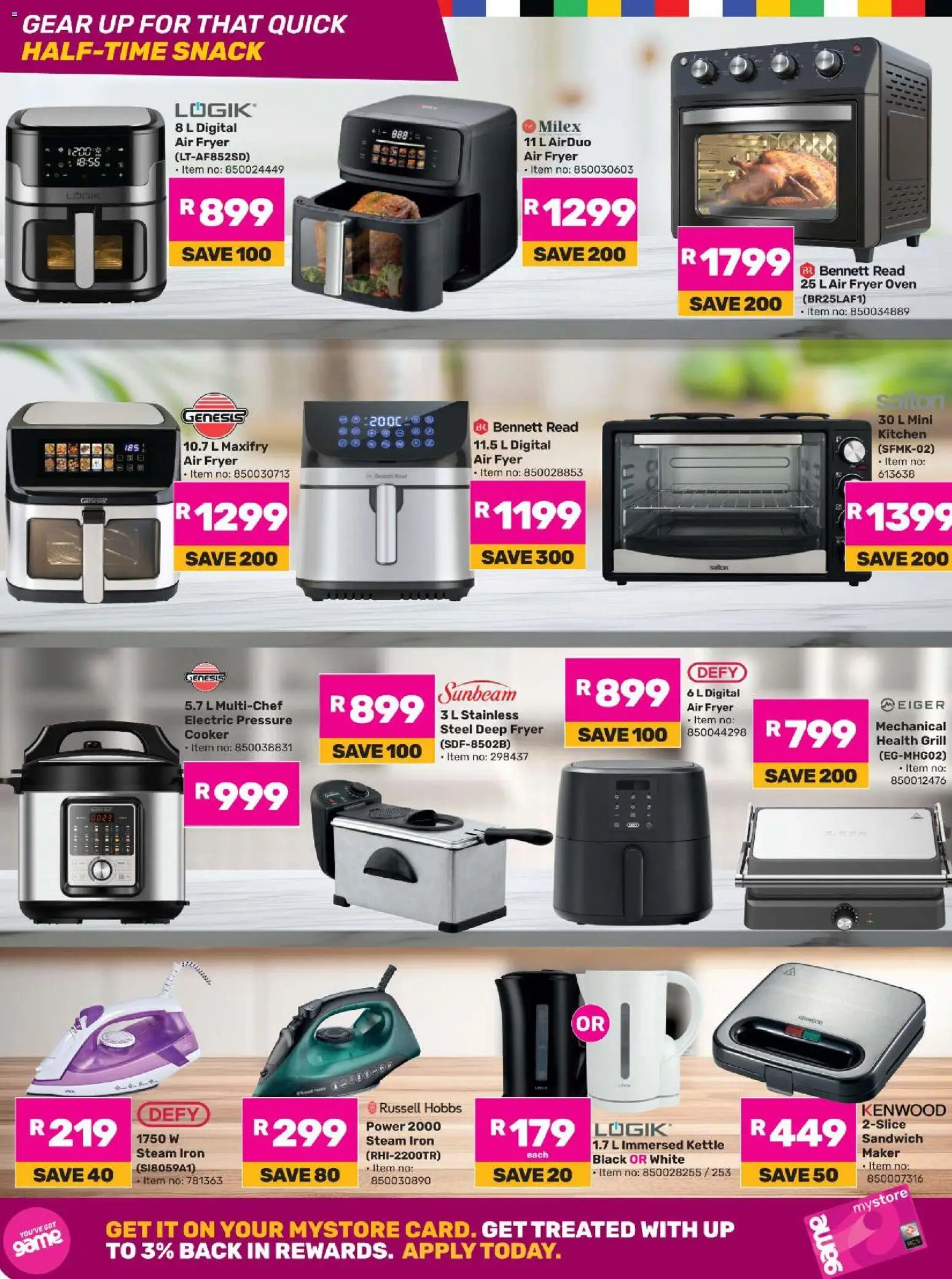 New Game catalogue – valid from 25.05.2026 | Page: 8 | Products: Grill, Kettle, Deep fryer, Air fryer