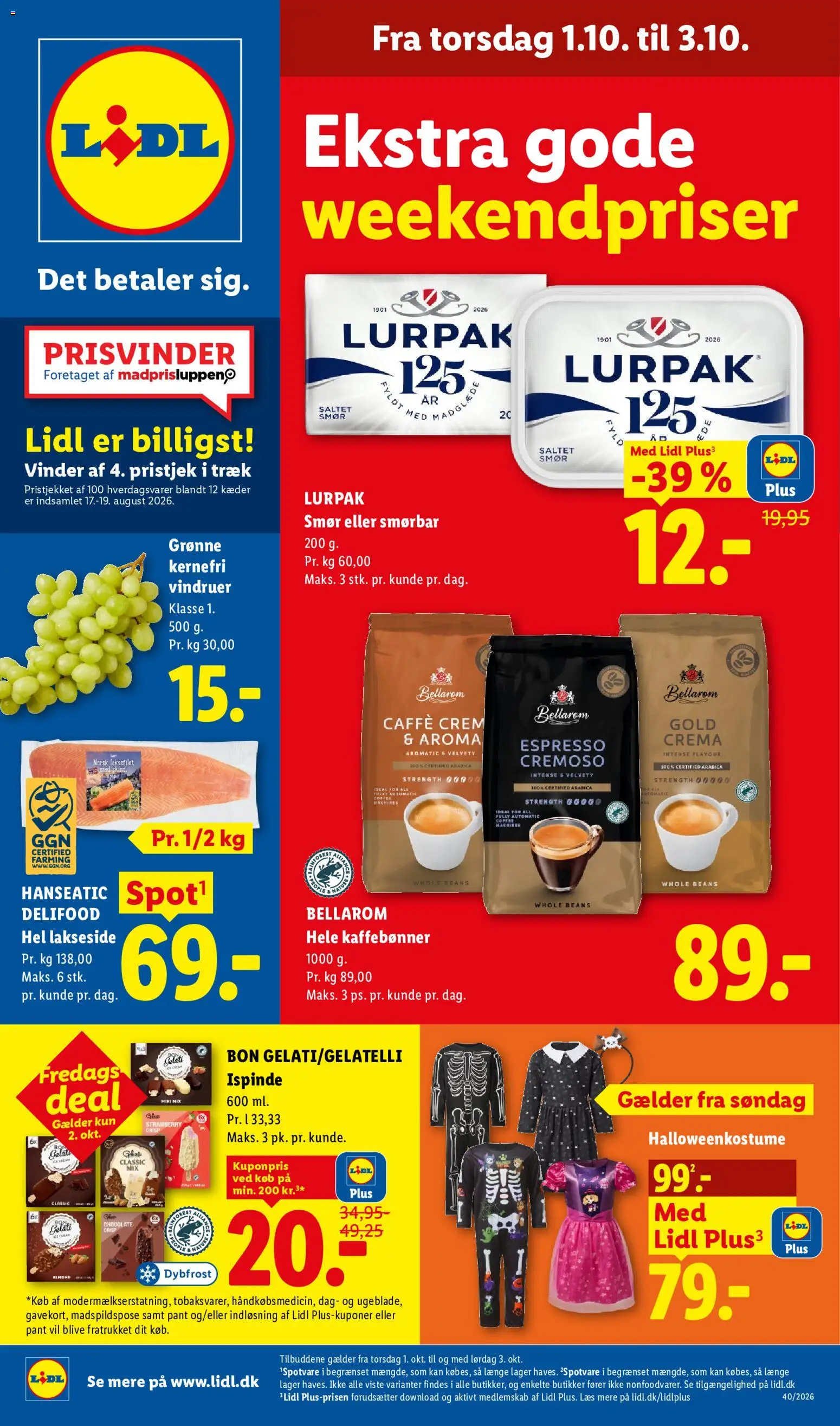 Lidl tilbudsavis – gyldig fra 27/09/2026 | Side: 40 | Produkter: Smør, Vindruer, Søm