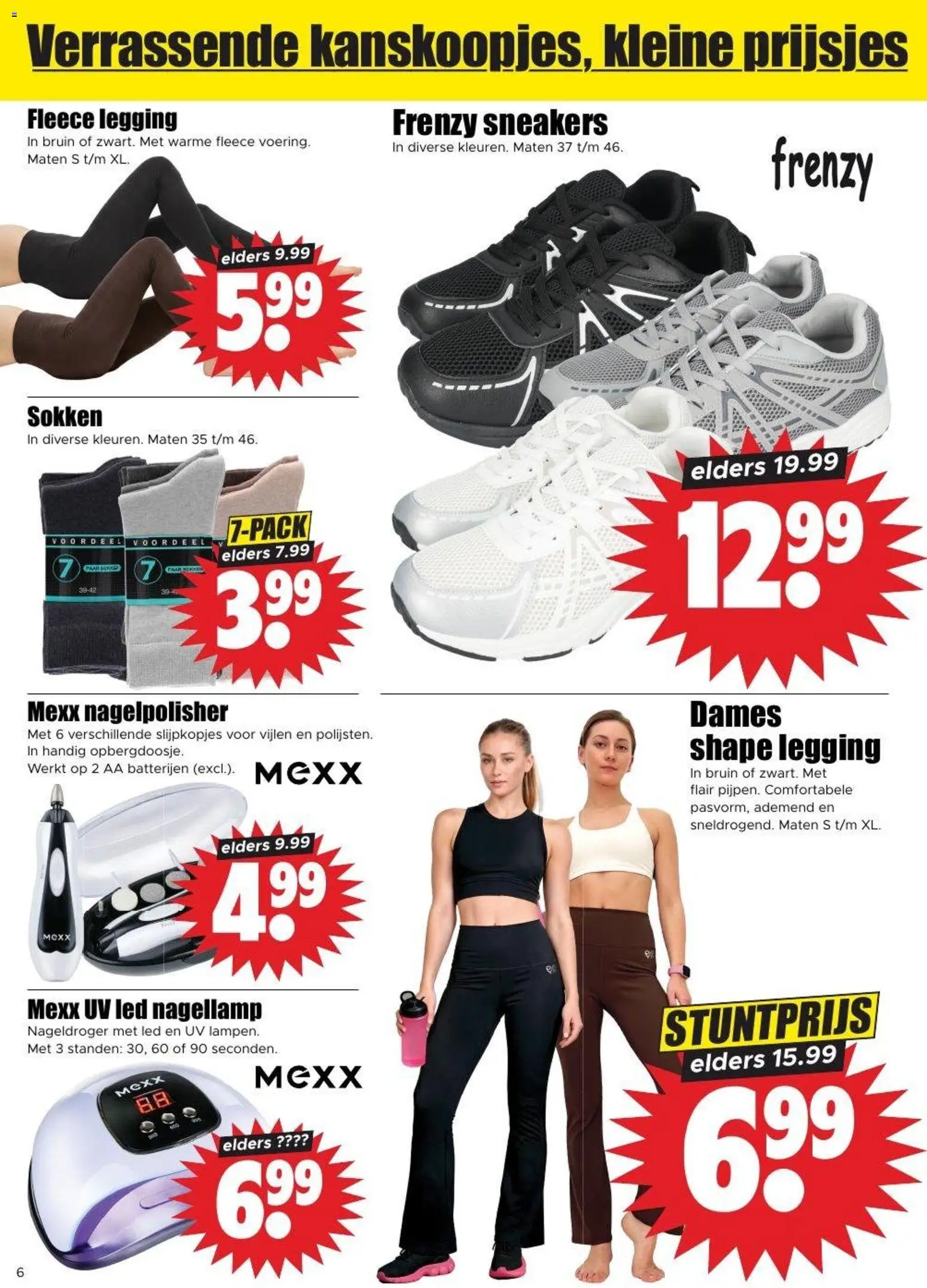 {H1} | Pagina: 6 | Producten: Sneakers, Batterijen, Sokken, Legging