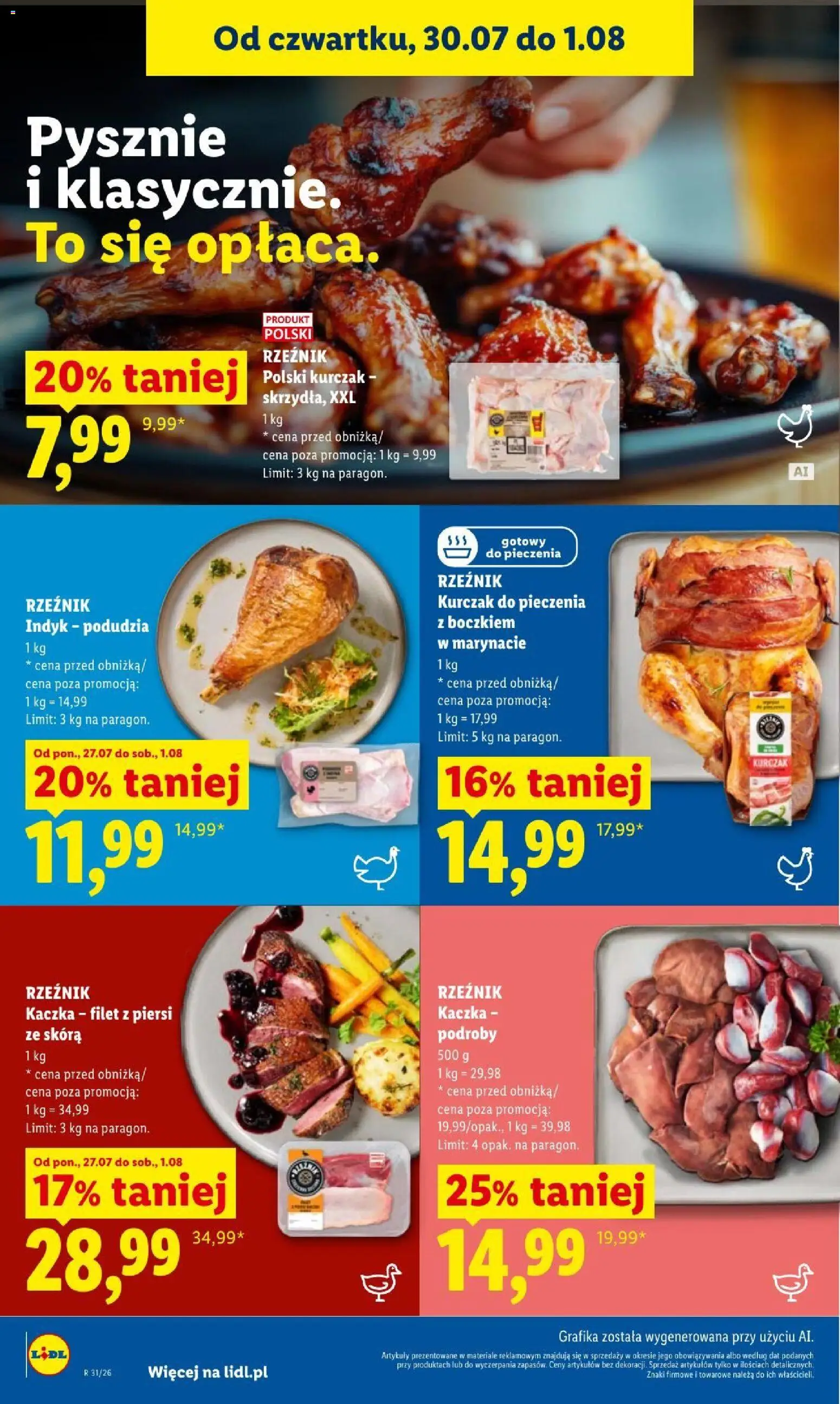 Lidl gazetka od 30.07.2026 | Strona: 62 | Produkty: Kurczak, Piersi, Kaczka
