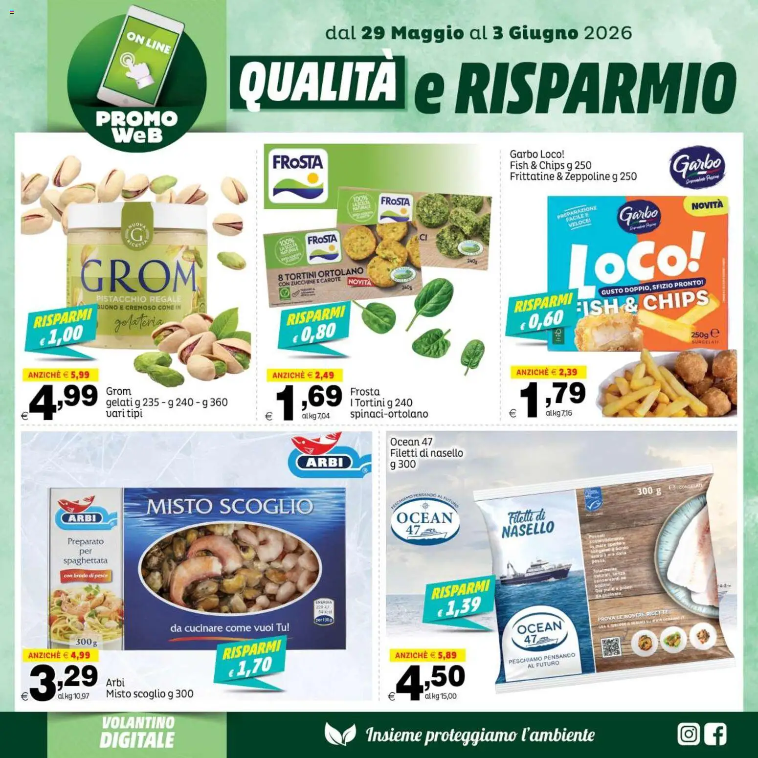 Volantino Elite Supermercati del 29.05.2026 | Pagina: 4 | Prodotti: Pesce, Carote, Zucchine, Nasello