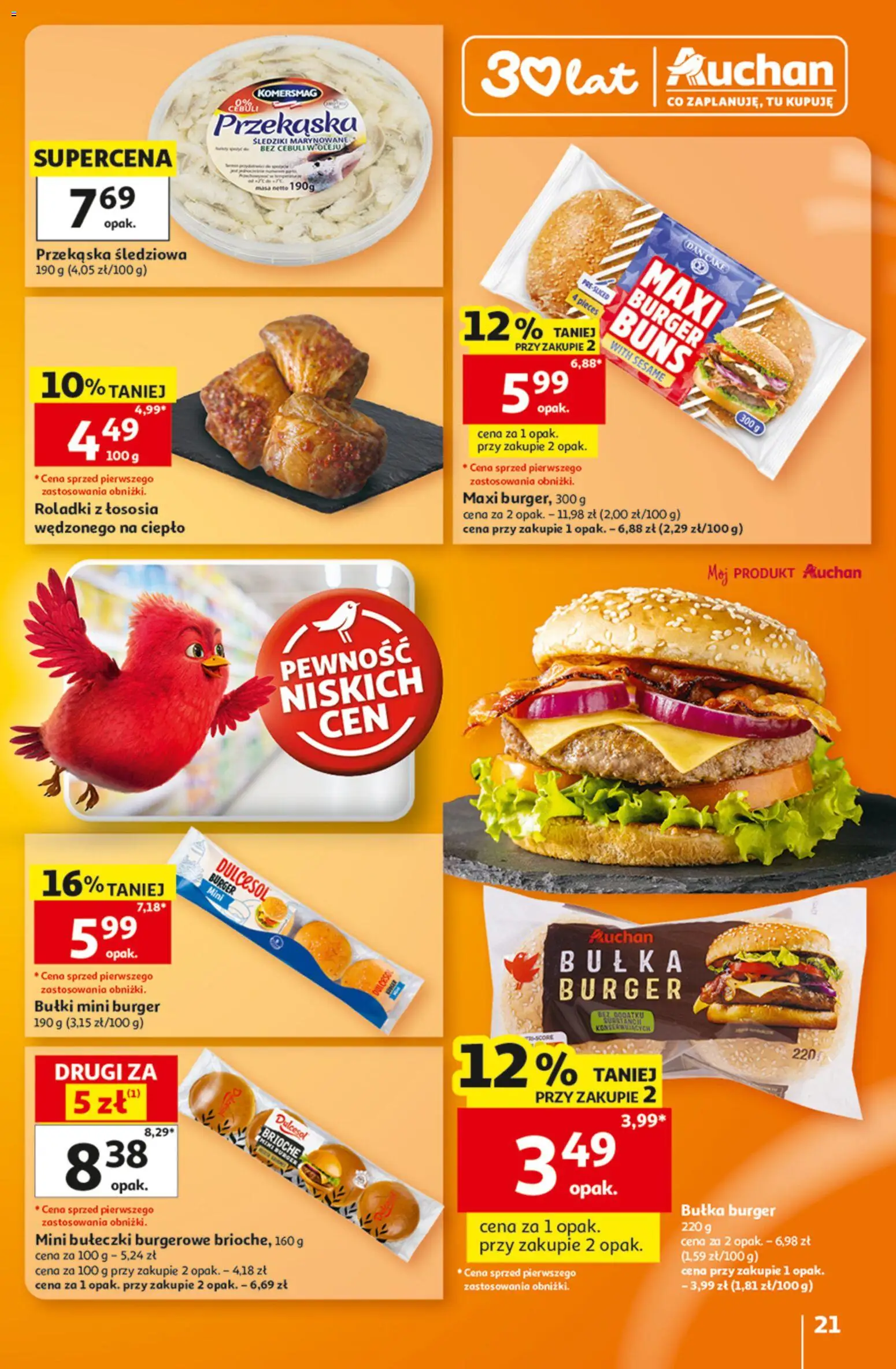 Auchan gazetka - 30 Lat Hipermarket od 06.08.2026 | Strona: 21 | Produkty: Bułka