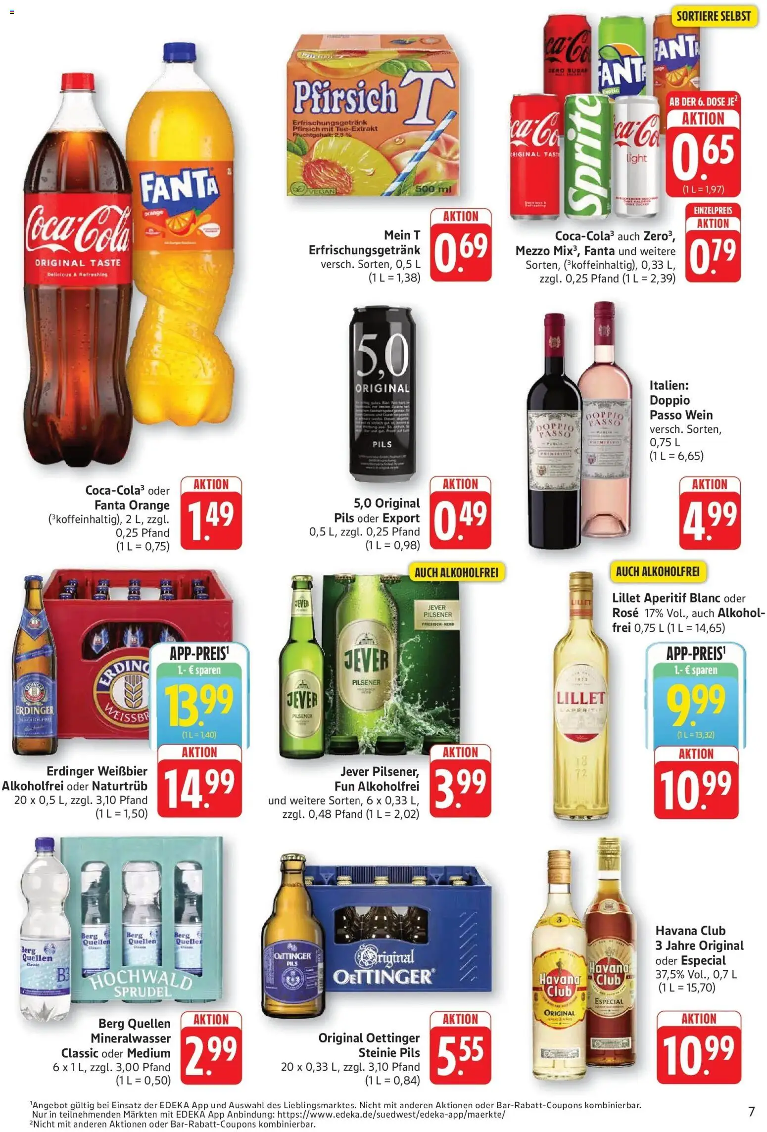 Edeka Prospekt Kröppen (ab 17.08.2026) » Angebote Online | Seite: 7 | Produkte: Weißbier, Mineralwasser, Alkohol, Wein