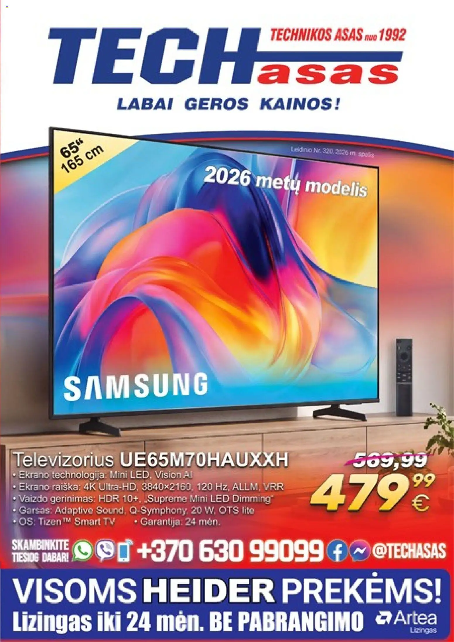 TECHasas akcijos nuo 2026.10.08 | Puslapis: 1 | Prekių: Tv, Televizorius, Vaizdo