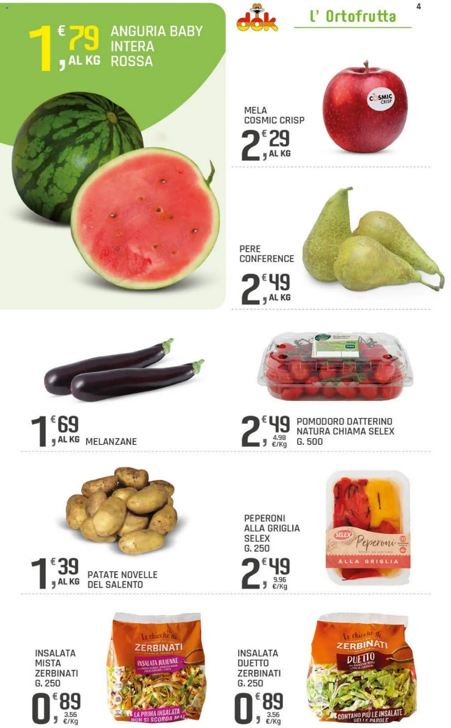 Volantino DOK del 15.05.2026 | Pagina: 4 | Prodotti: Patate, Pomodoro, Anguria, Melanzane