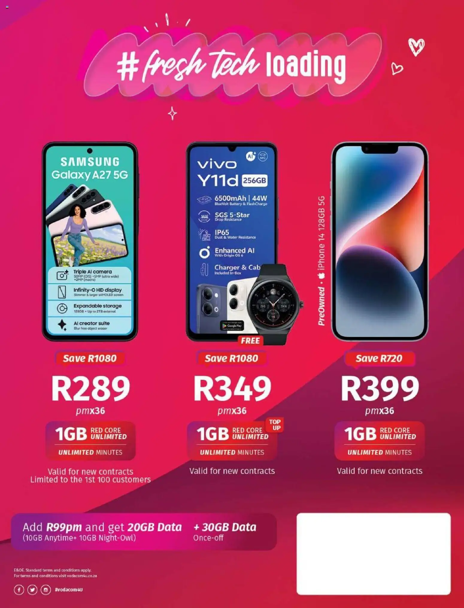 New Vodacom catalogue – valid from 01/10/2026 | Page: 32 | Products: Camera, Battery, Charger, Water