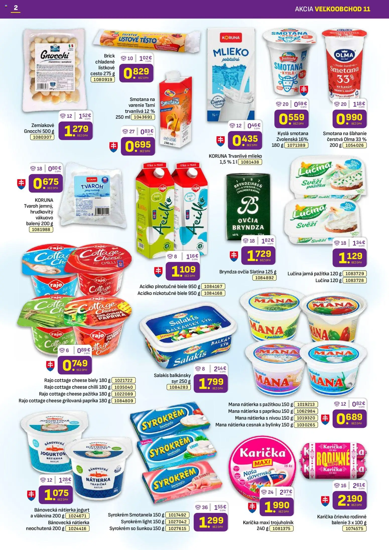 Nové Libex akcie – leták je platný od 01.06.2026 | Strana: 2 | Produkty: Paprika, Balkánsky syr, Acidko, Smotana na šľahanie