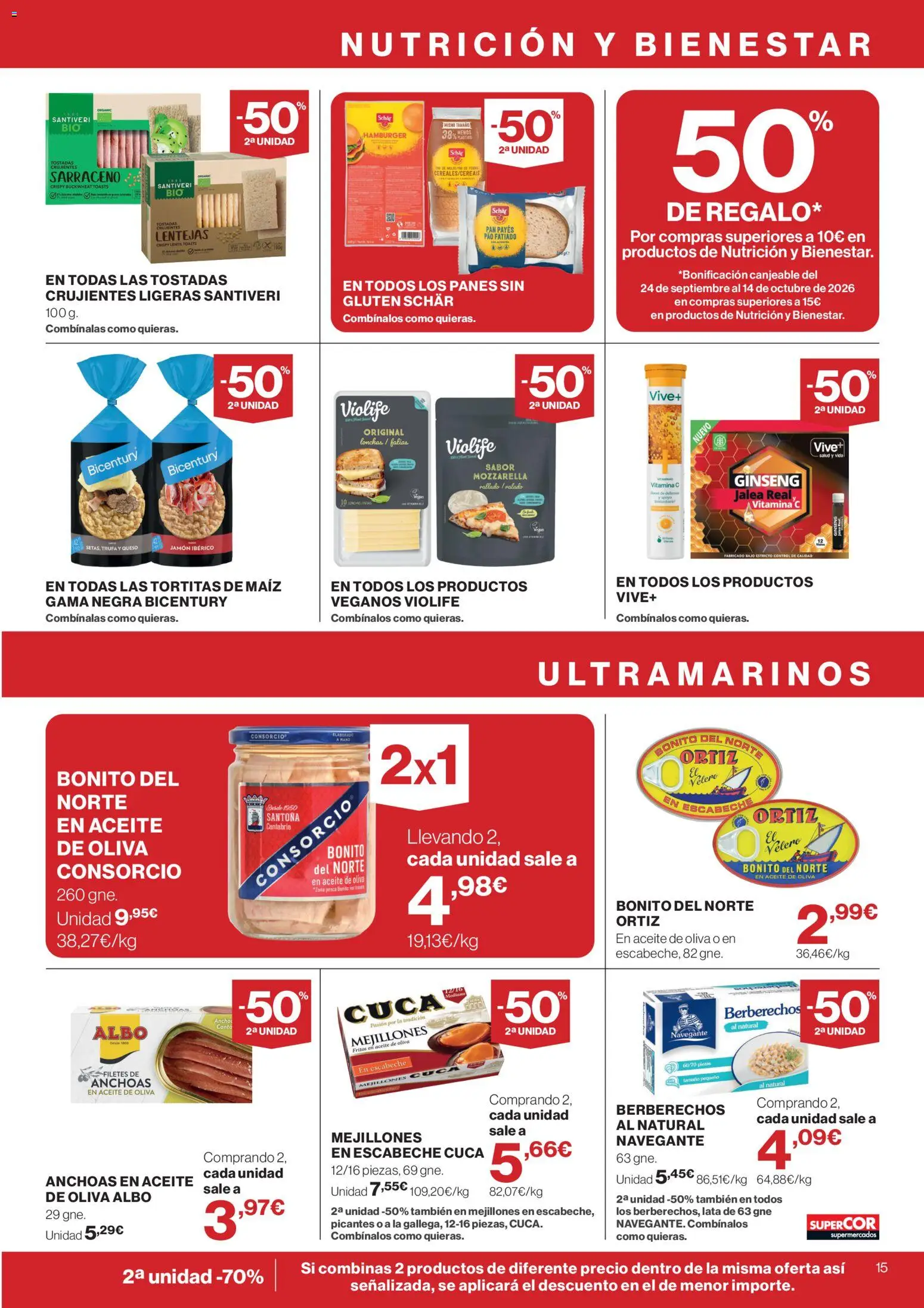Supercor folleto │ válido desde el 10/09/2026 | Página: 15 | Productos: Maíz, Tostadas, Anchoas, Pan