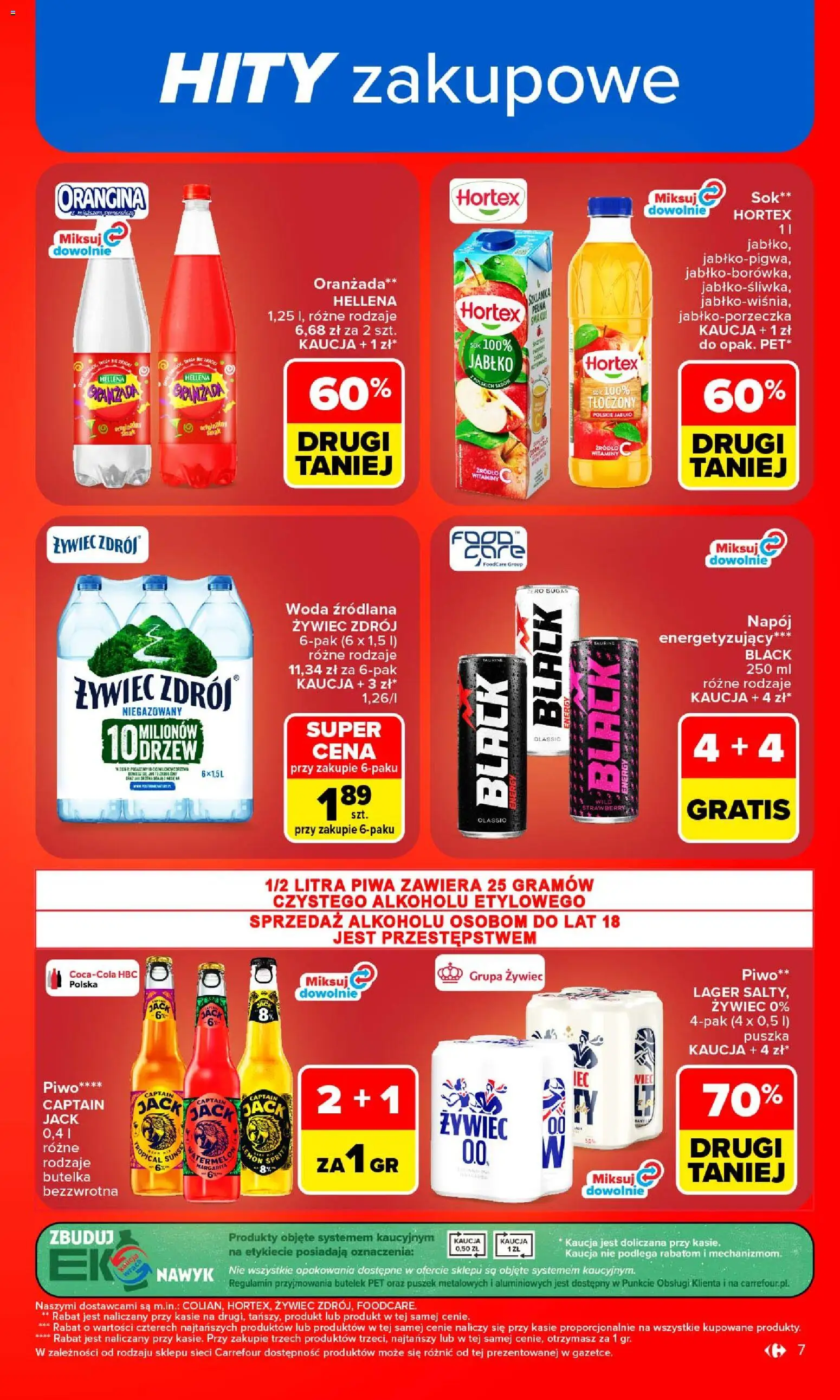 Carrefour gazetka od 14.09.2026 | Strona: 9 | Produkty: Oranżada, Sok, Piwo, Woda