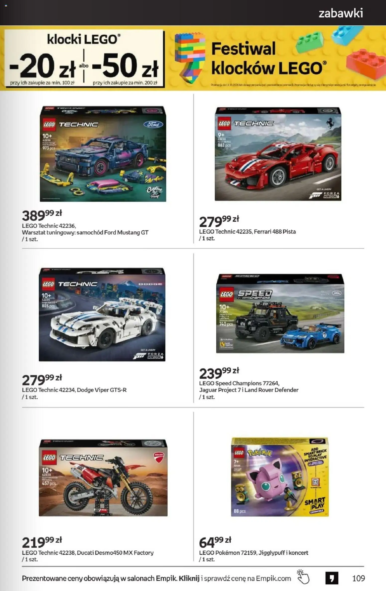 Empik Black Weeks od 28.10.2026 | Strona: 109 | Produkty: Zabawki, Lego