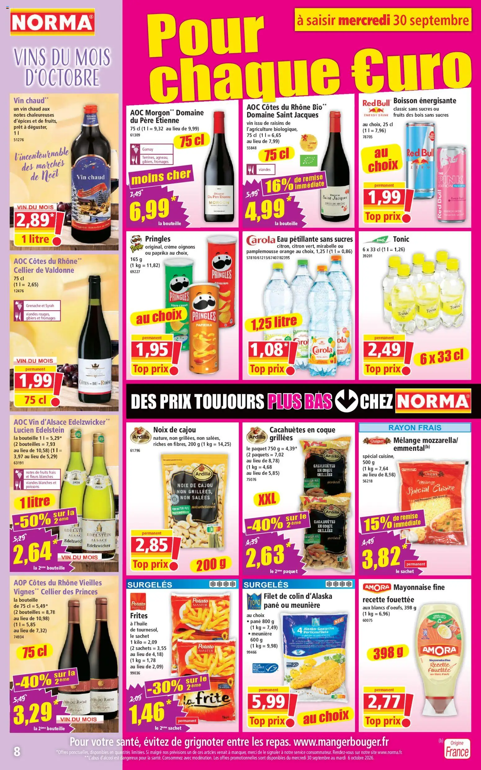 {H1} | Page: 8 | Produits: Tonic, Frites, Vin chaud, Noix